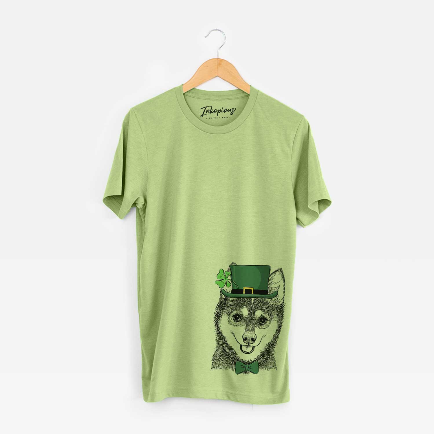 St. Patrick's Posey the Alaskan Klee Kai - Unisex Crewneck - Image 3