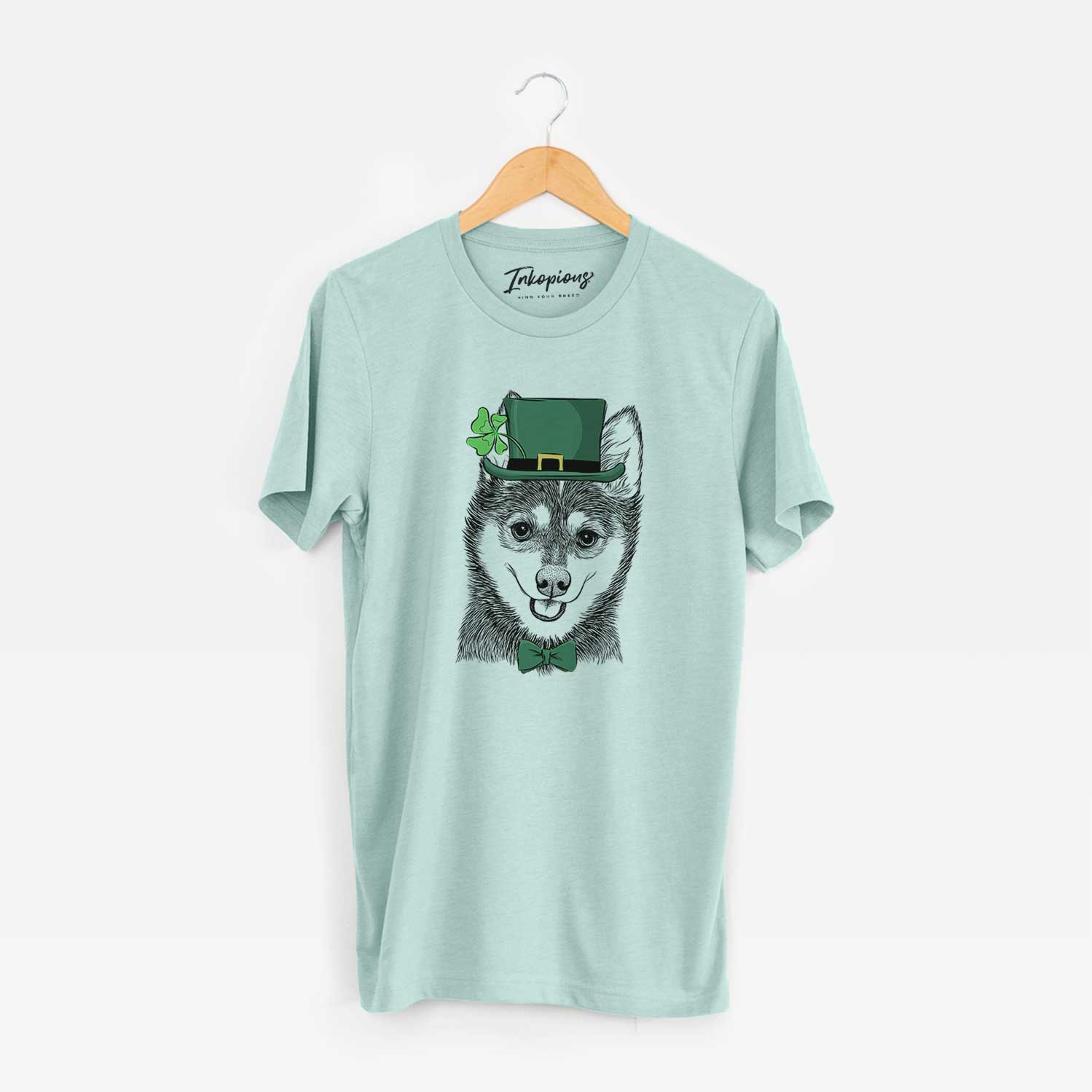 St. Patrick's Posey the Alaskan Klee Kai - Unisex Crewneck - Image 7