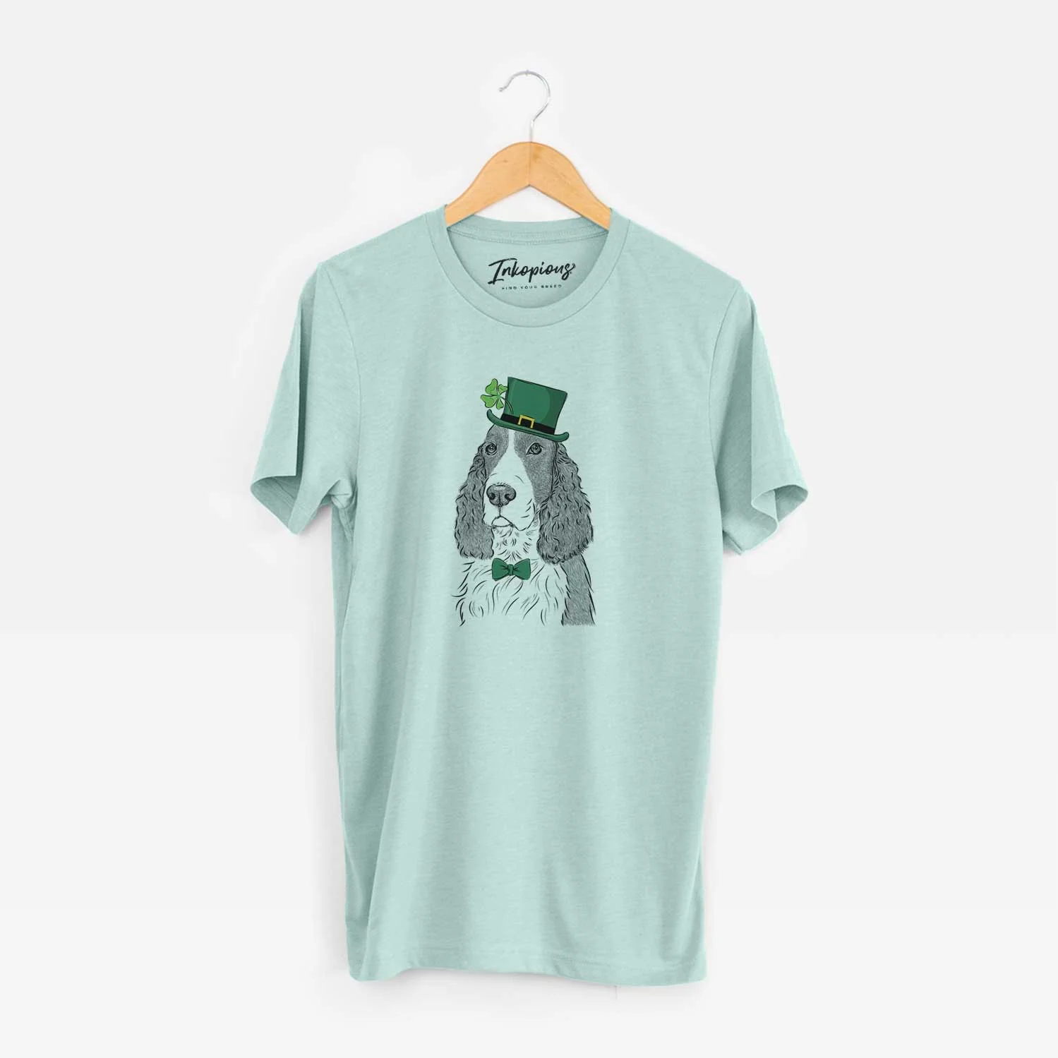 St. Patrick's Quincy the English Springer Spaniel - Unisex Crewneck - Image 7