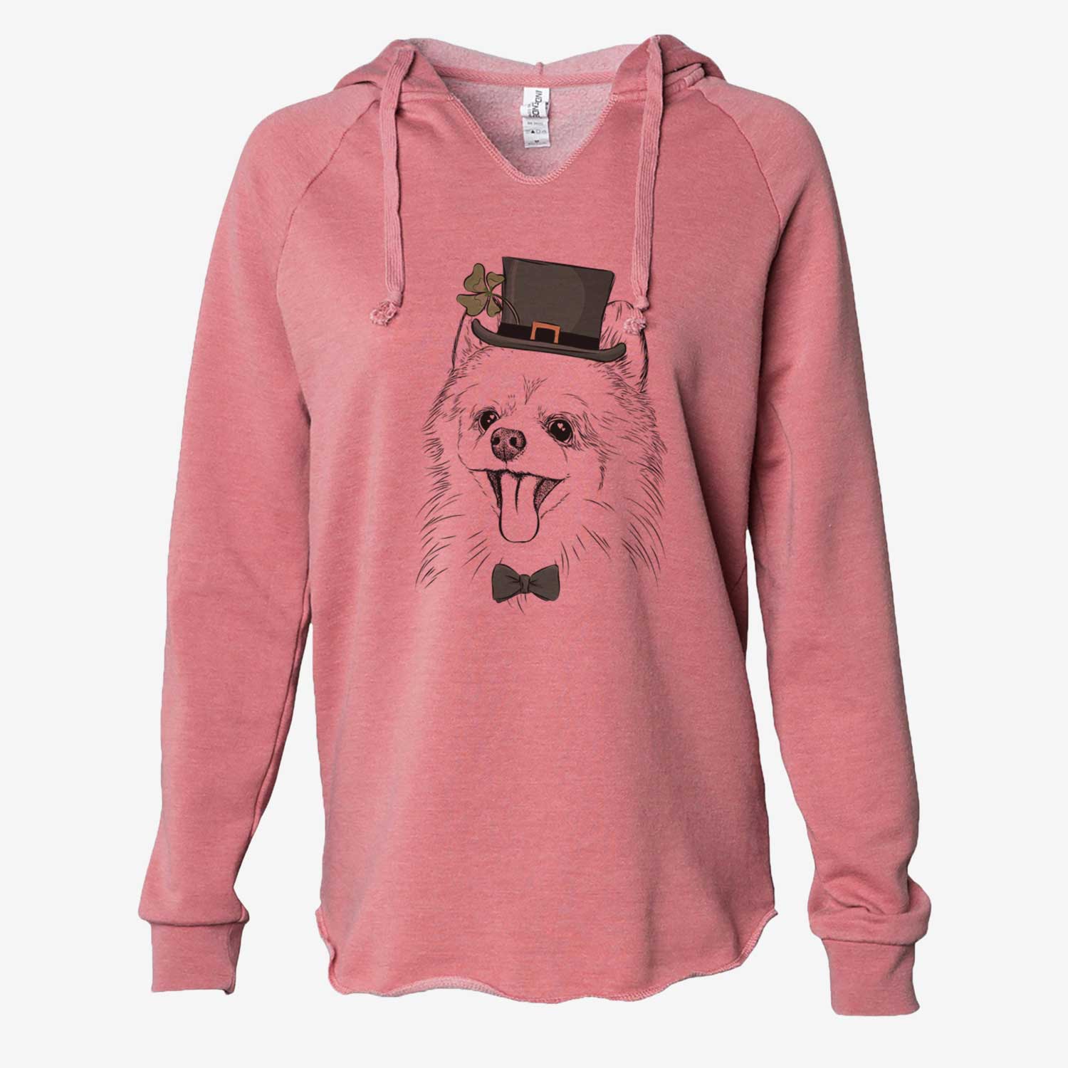 St. Patrick's Quinn the Pomeranian - Cali Wave Hooded Sweatshirt - Image 5