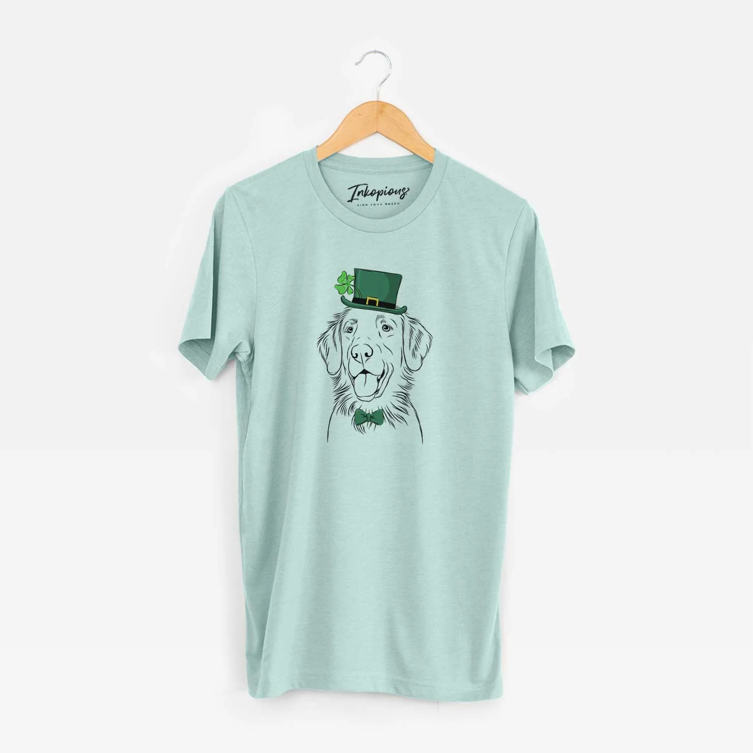 St. Patrick's Raisin the Flat Coated Retriever - Unisex Crewneck - Image 7