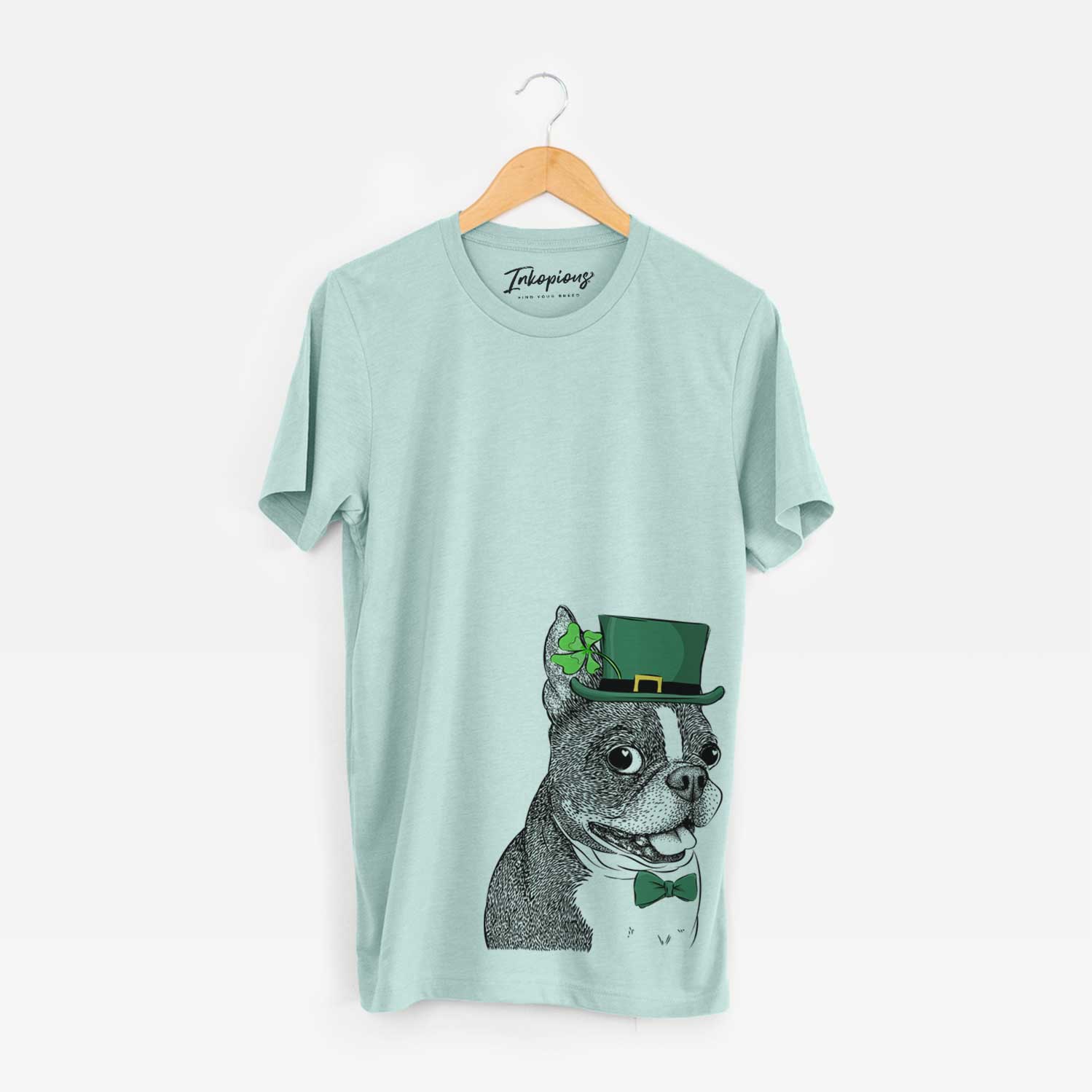 St. Patrick's Ralphie the Boston Terrier - Unisex Crewneck - Image 4