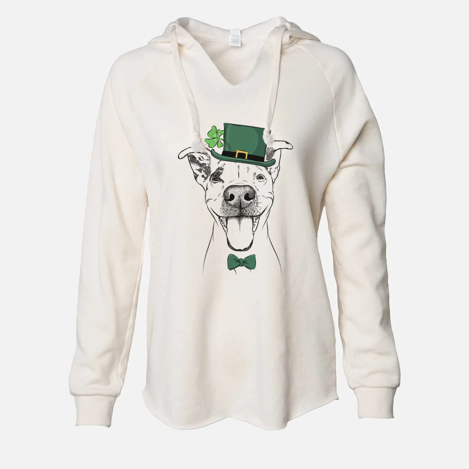 St. Patrick's Ralphie the Bully Mix - Cali Wave Hooded Sweatshirt - Image 7