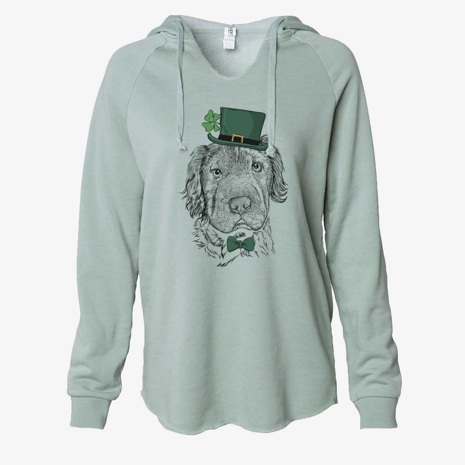 St. Patrick's Rex the Mini Hippo - Cali Wave Hooded Sweatshirt - Image 6