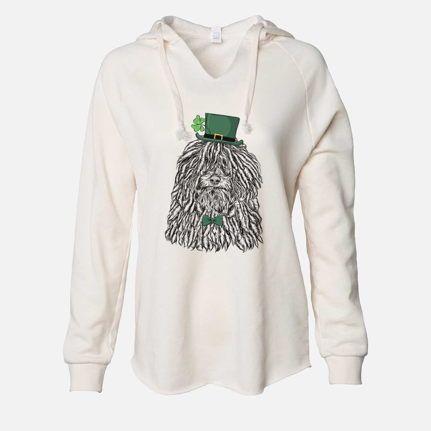 St. Patrick's Rezi the Puli - Cali Wave Hooded Sweatshirt - Image 7