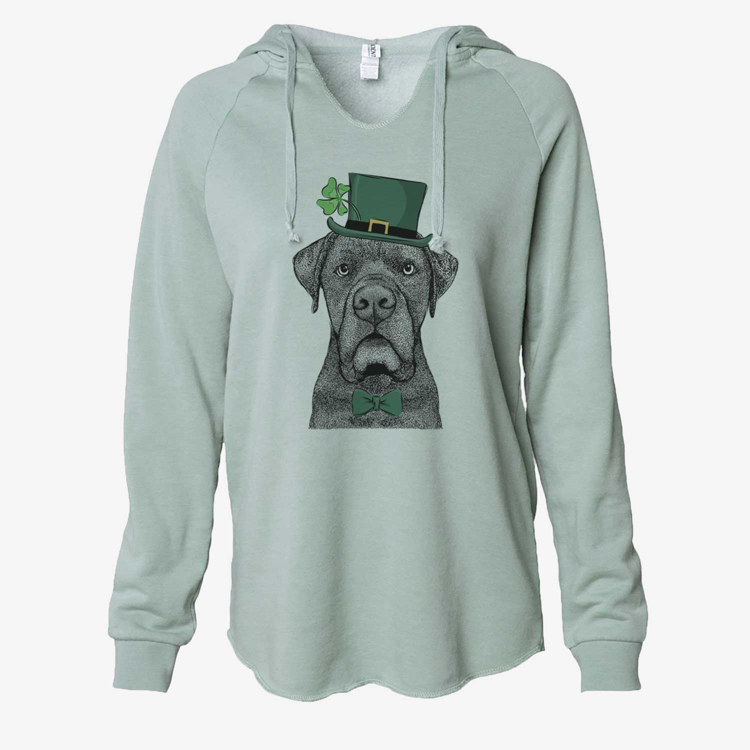 St. Patrick's Rocco the Cane Corso - Cali Wave Hooded Sweatshirt - Image 6