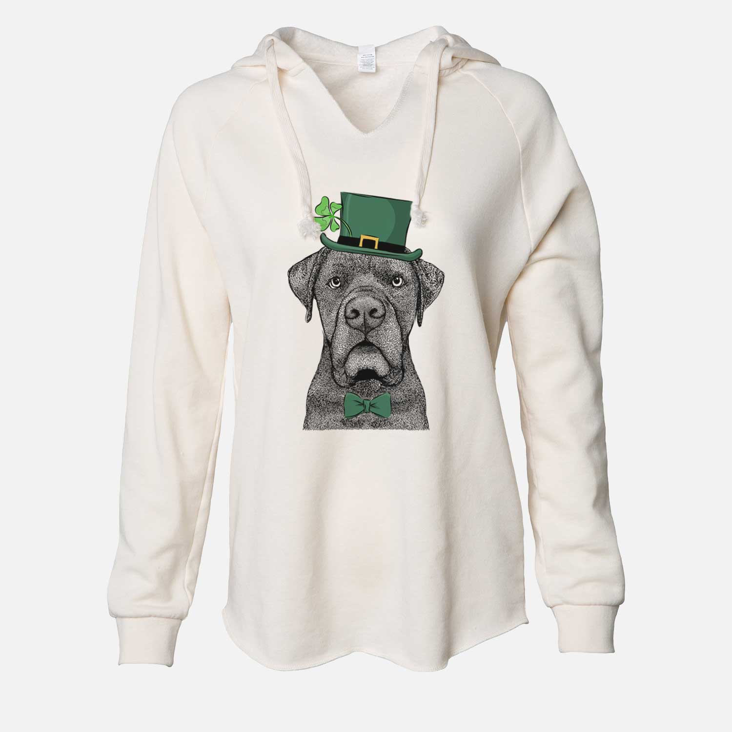 St. Patrick's Rocco the Cane Corso - Cali Wave Hooded Sweatshirt - Image 7
