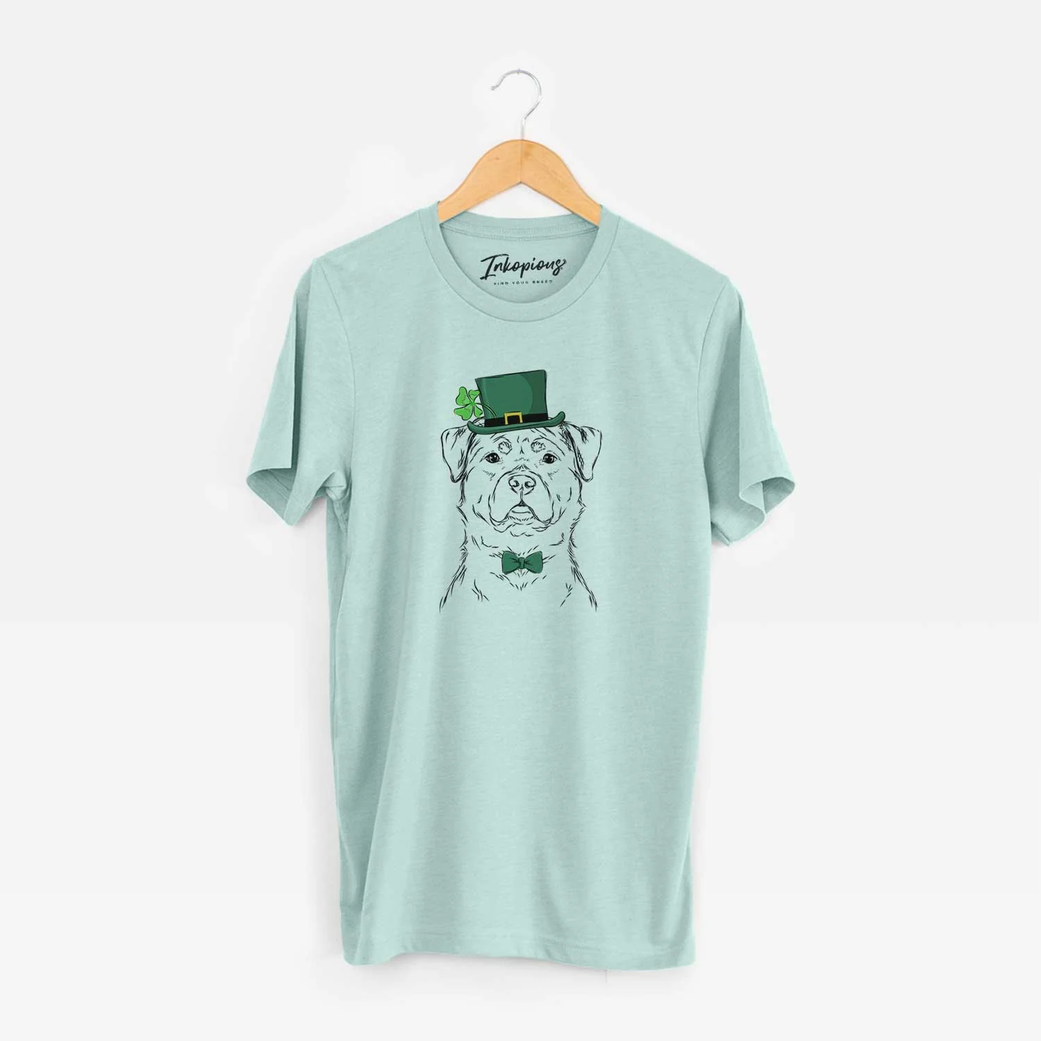 St. Patrick's Rocky the Rottweiler - Unisex Crewneck - Image 7