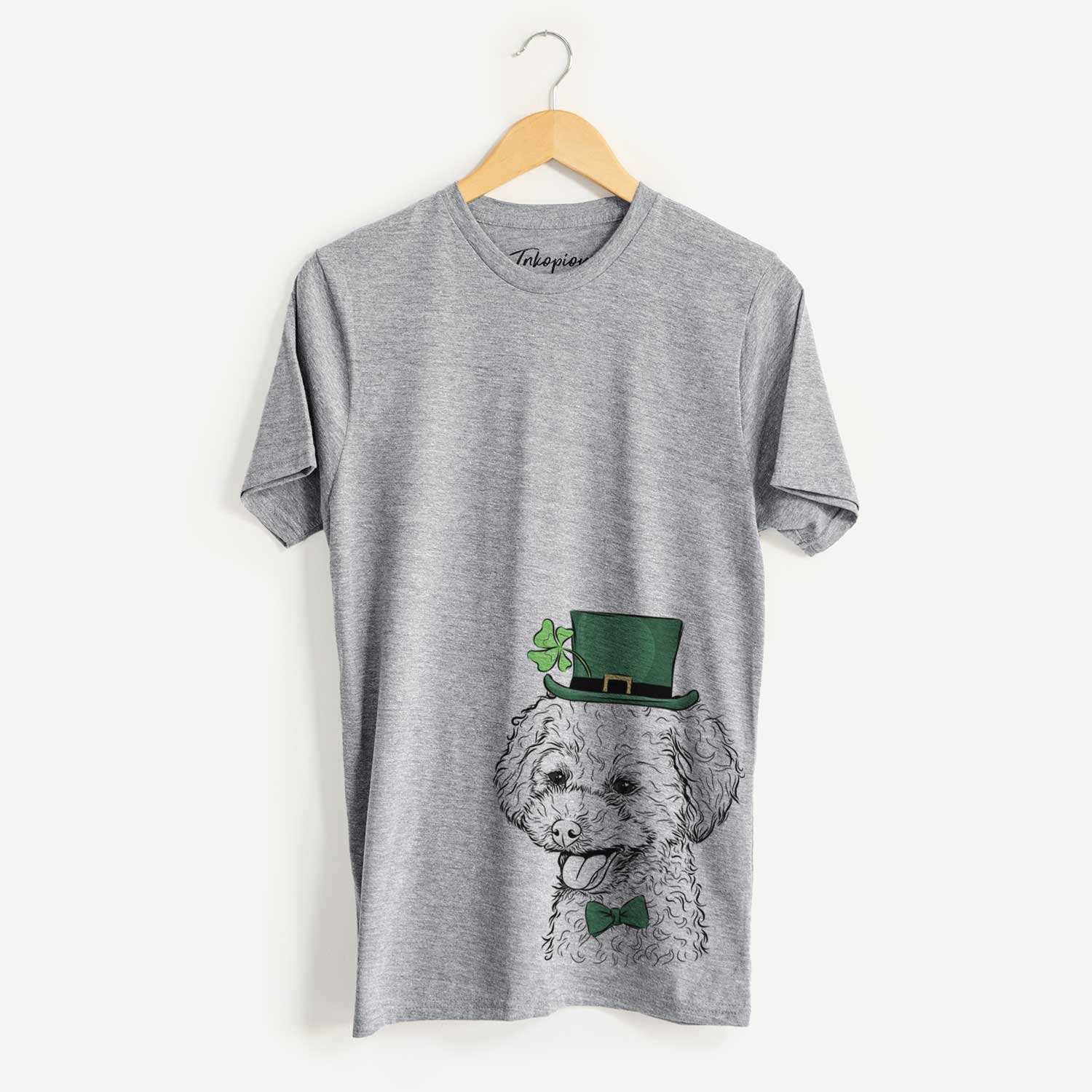 St. Patrick's Rocky the Teacup Poodle - Unisex Crewneck - Image 2