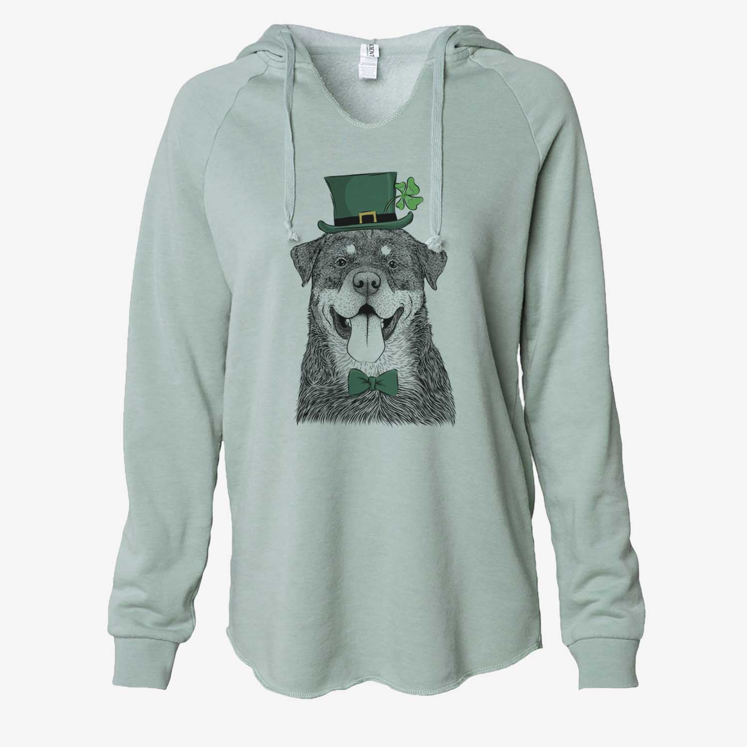 St. Patrick's Romeo the Rottweiler - Cali Wave Hooded Sweatshirt - Image 6