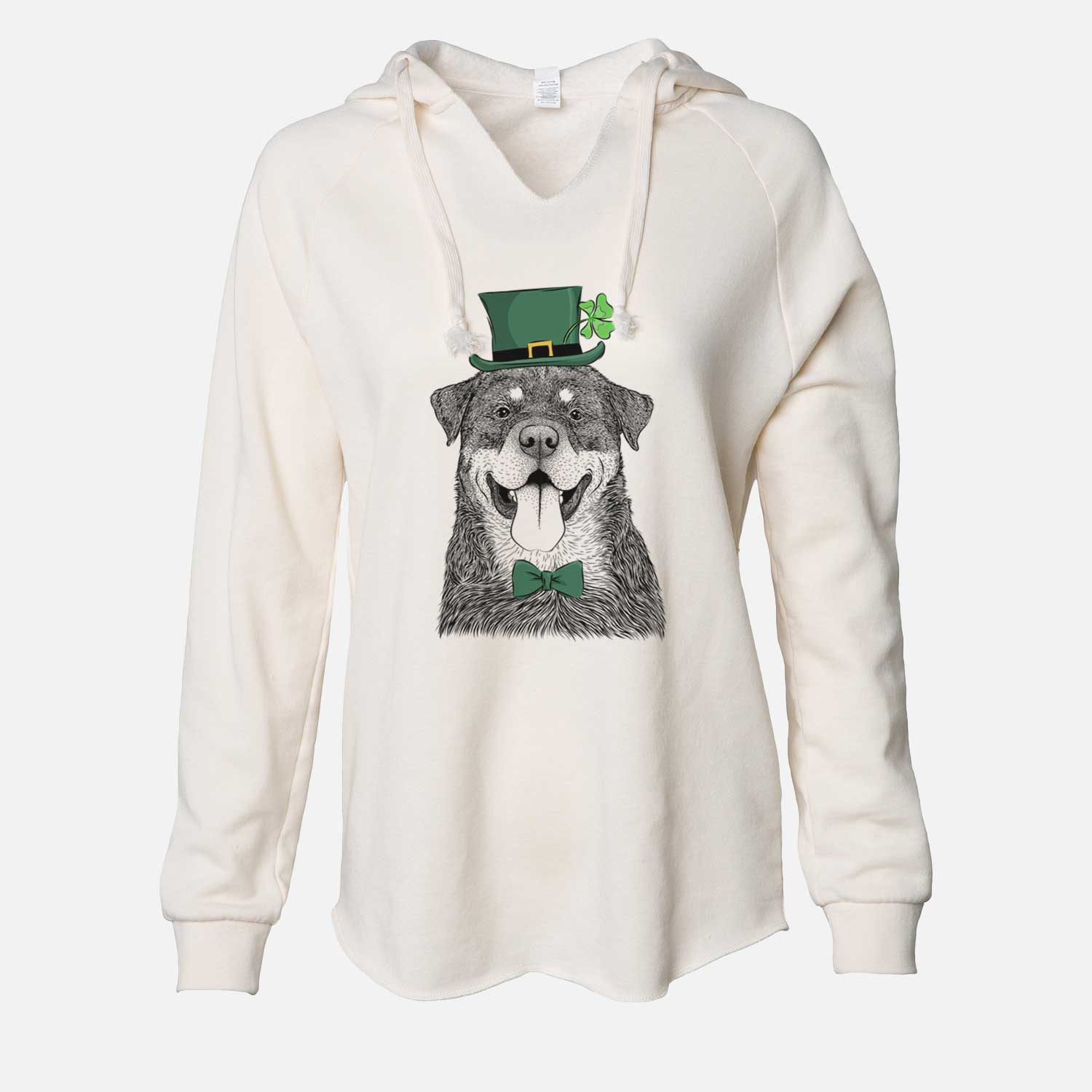 St. Patrick's Romeo the Rottweiler - Cali Wave Hooded Sweatshirt - Image 7