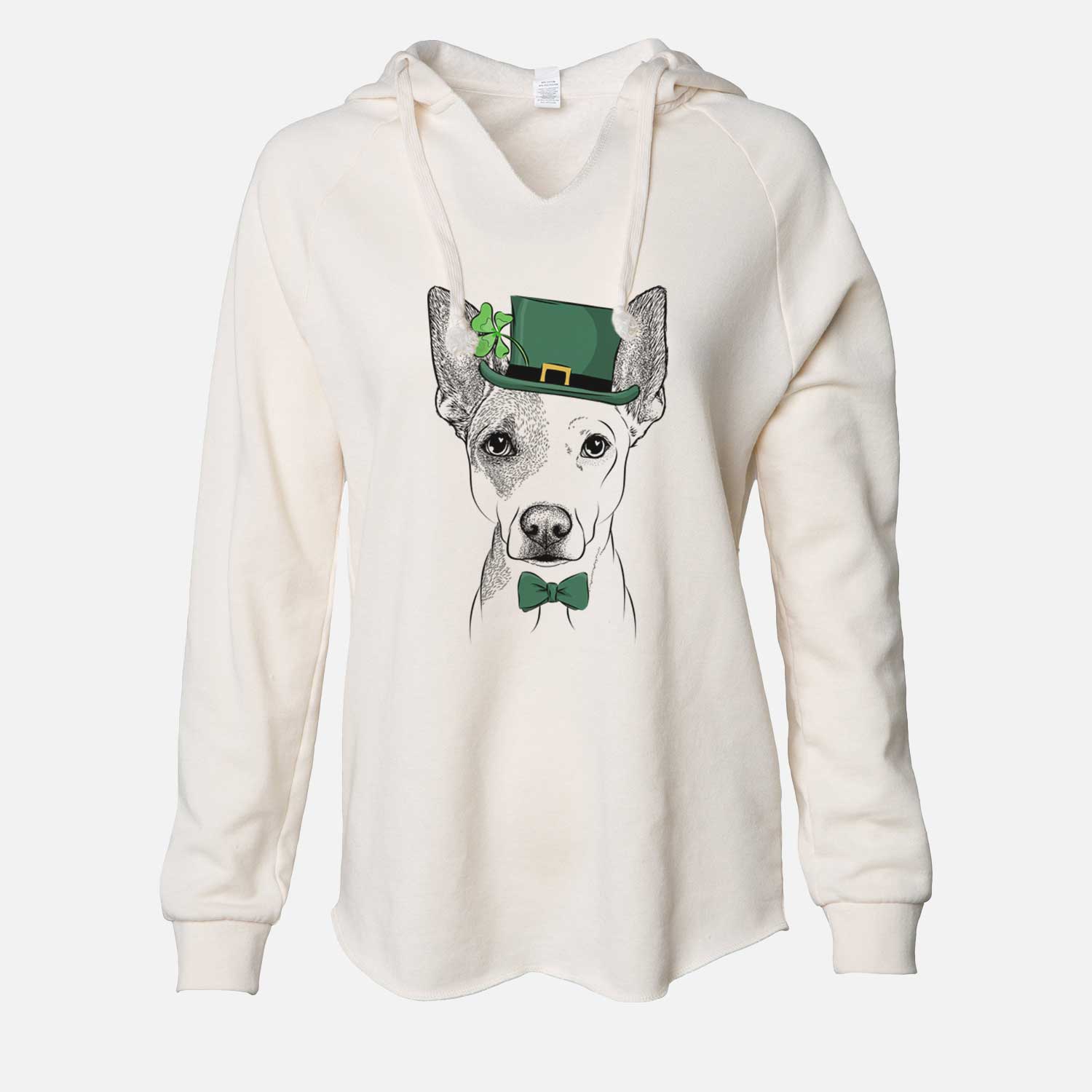 St. Patrick's Roo the Mixed Breed - Cali Wave Hooded Sweatshirt - Image 7
