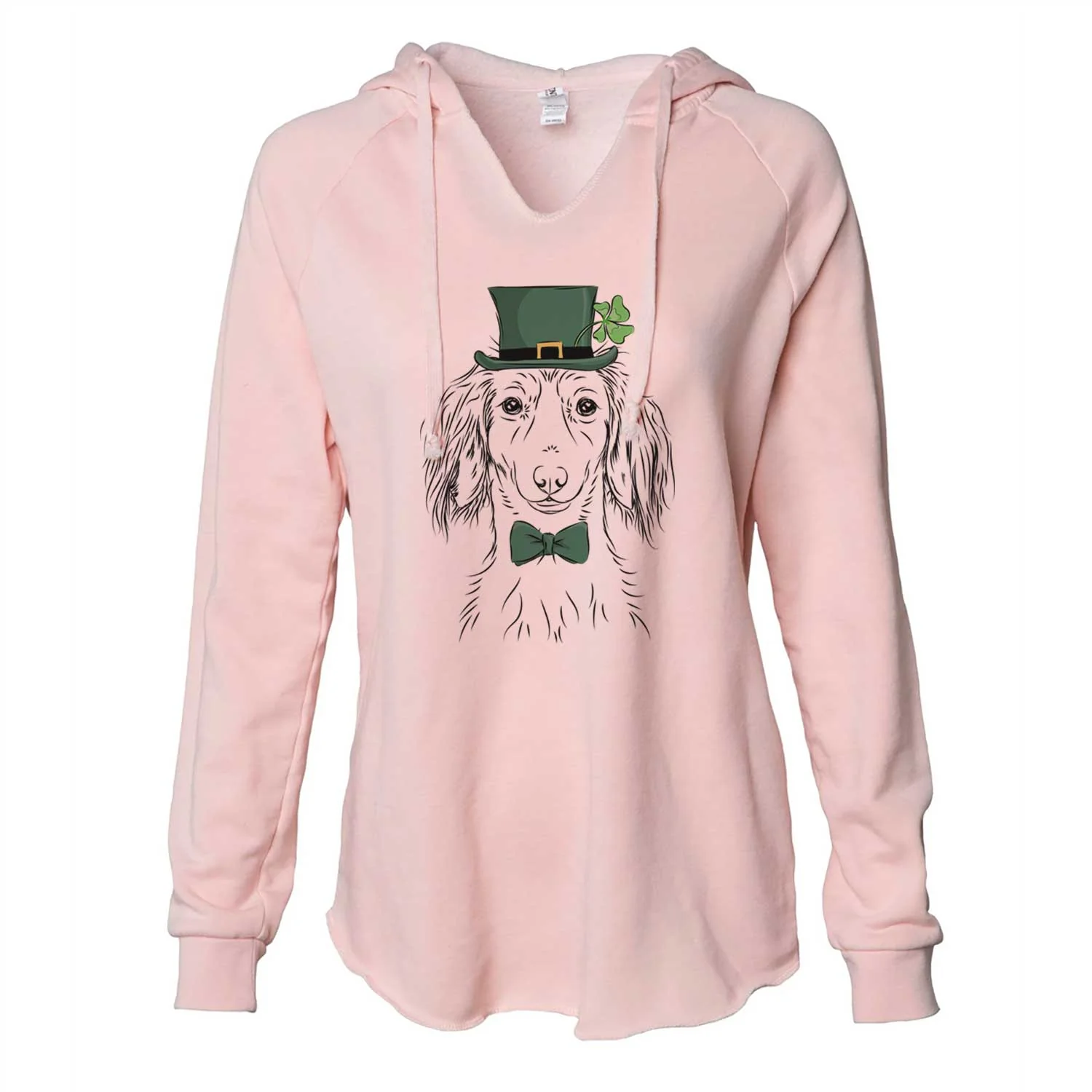 St. Patrick's Roux the Long Haired Dachshund - Cali Wave Hooded Sweatshirt - Image 4