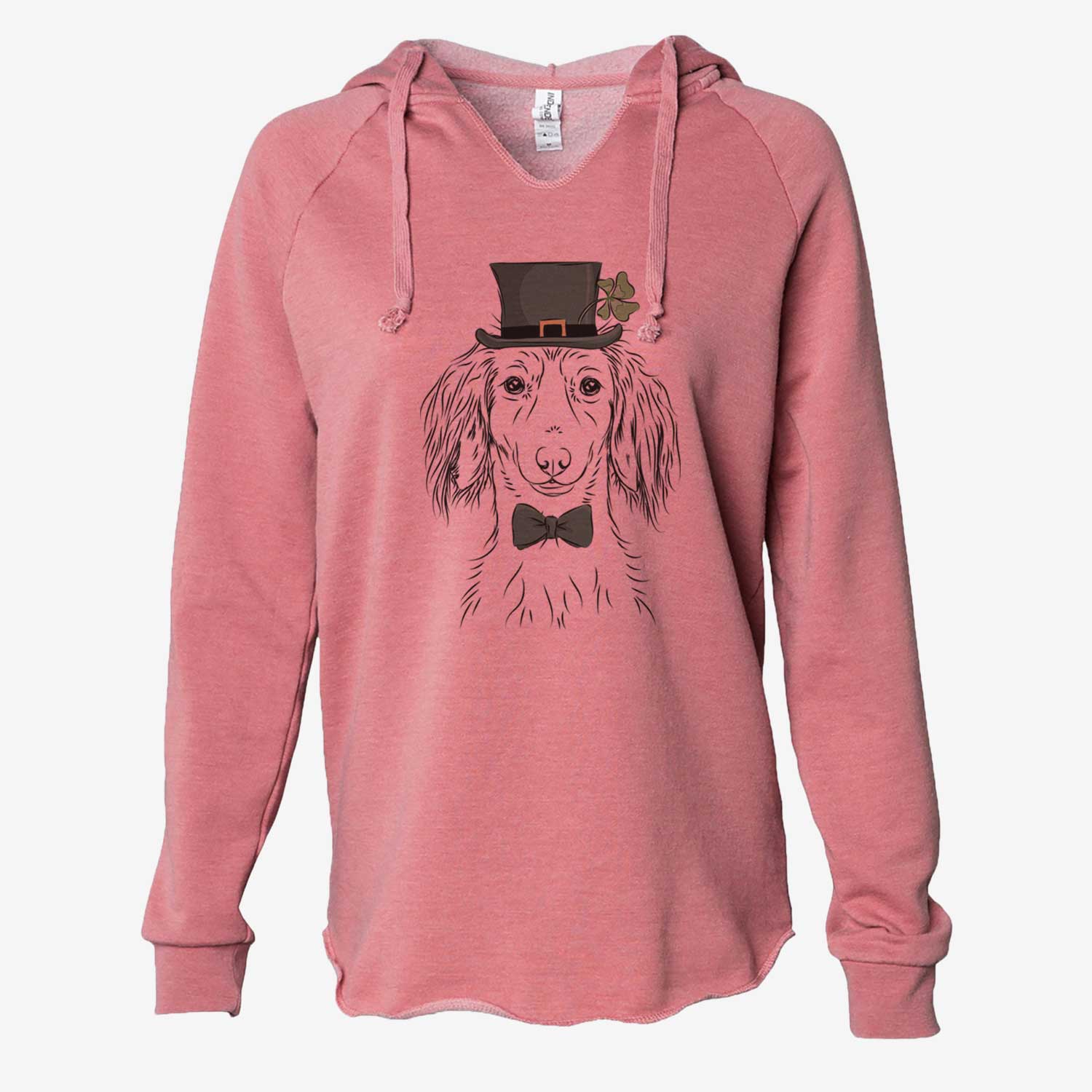 St. Patrick's Roux the Long Haired Dachshund - Cali Wave Hooded Sweatshirt - Image 5
