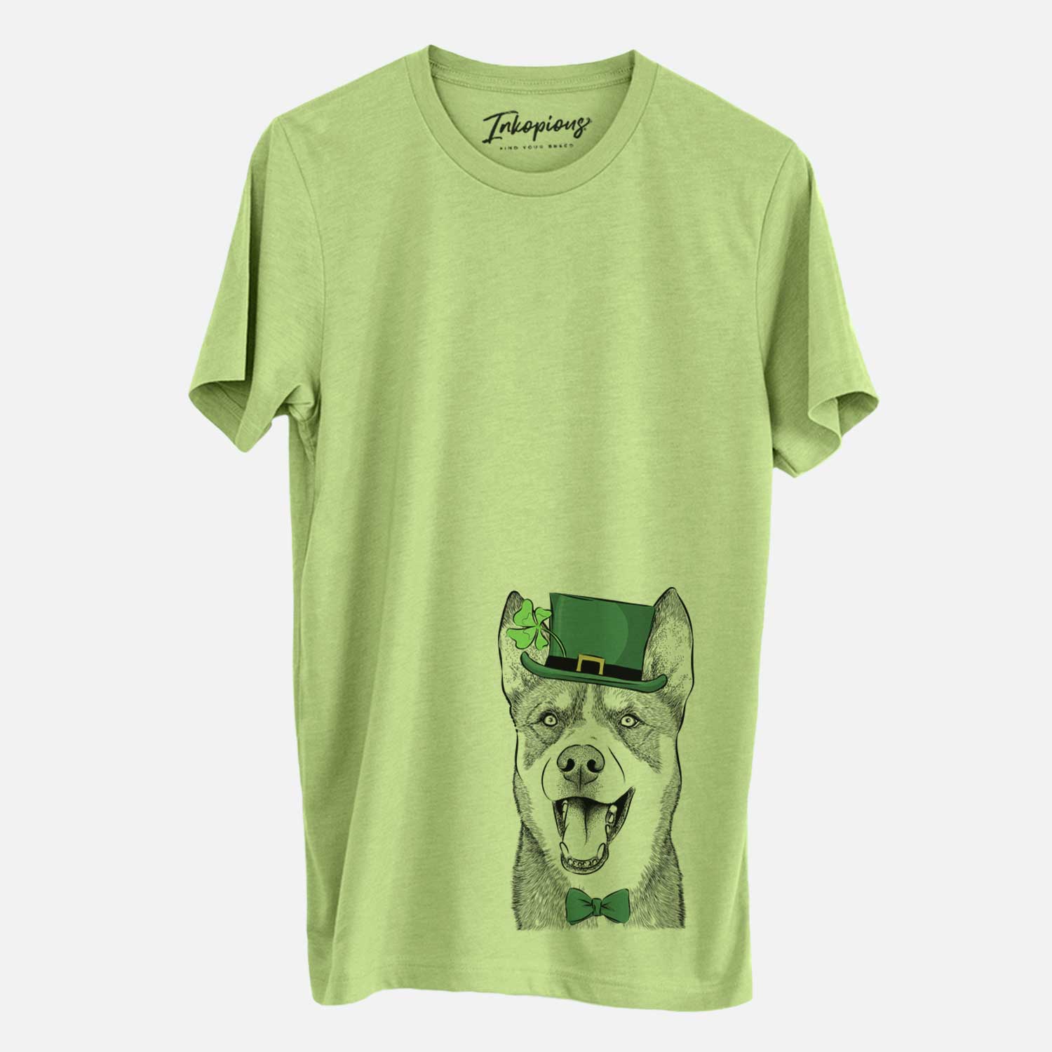 St. Patrick's Roux the Siberian Husky - Unisex Crewneck - Image 3