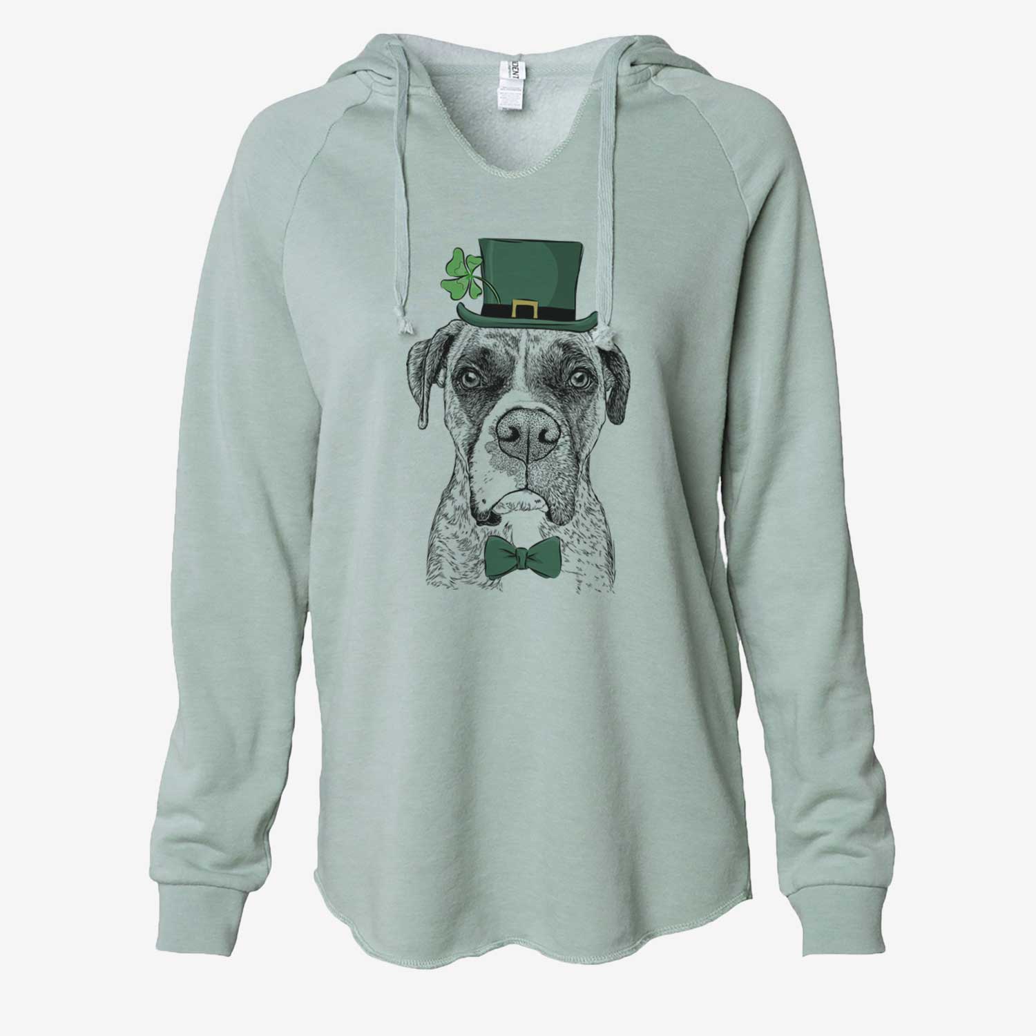 St. Patrick's Rowdy Rex the Boxer - Cali Wave Hooded Sweatshirt - Image 6