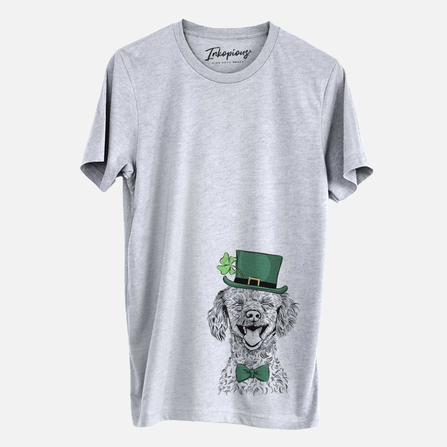 St. Patrick's Rusty the Toy Poodle - Unisex Crewneck - Image 2