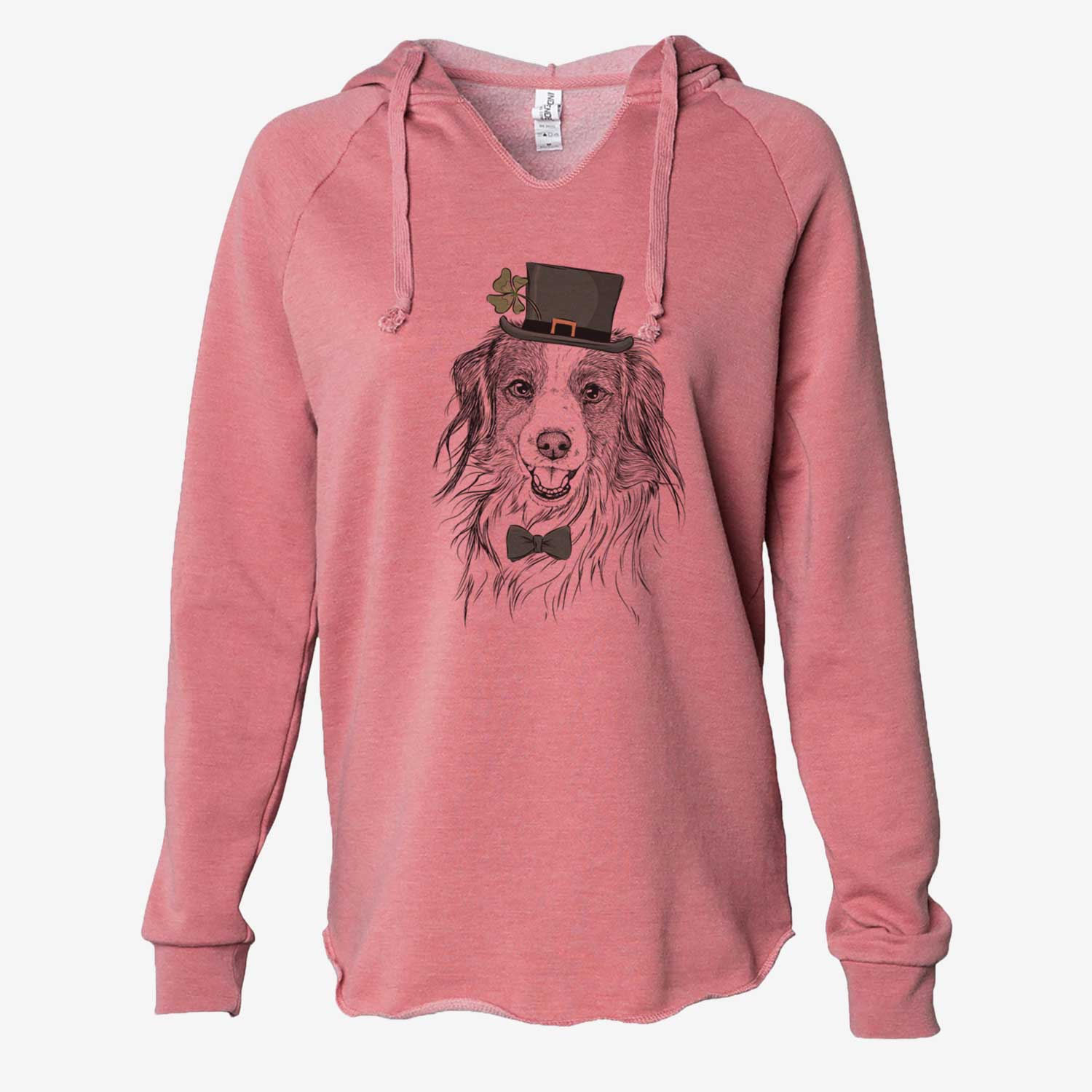 St. Patrick's Rutger the Nederlandse Kooikerhondje - Cali Wave Hooded Sweatshirt - Image 5