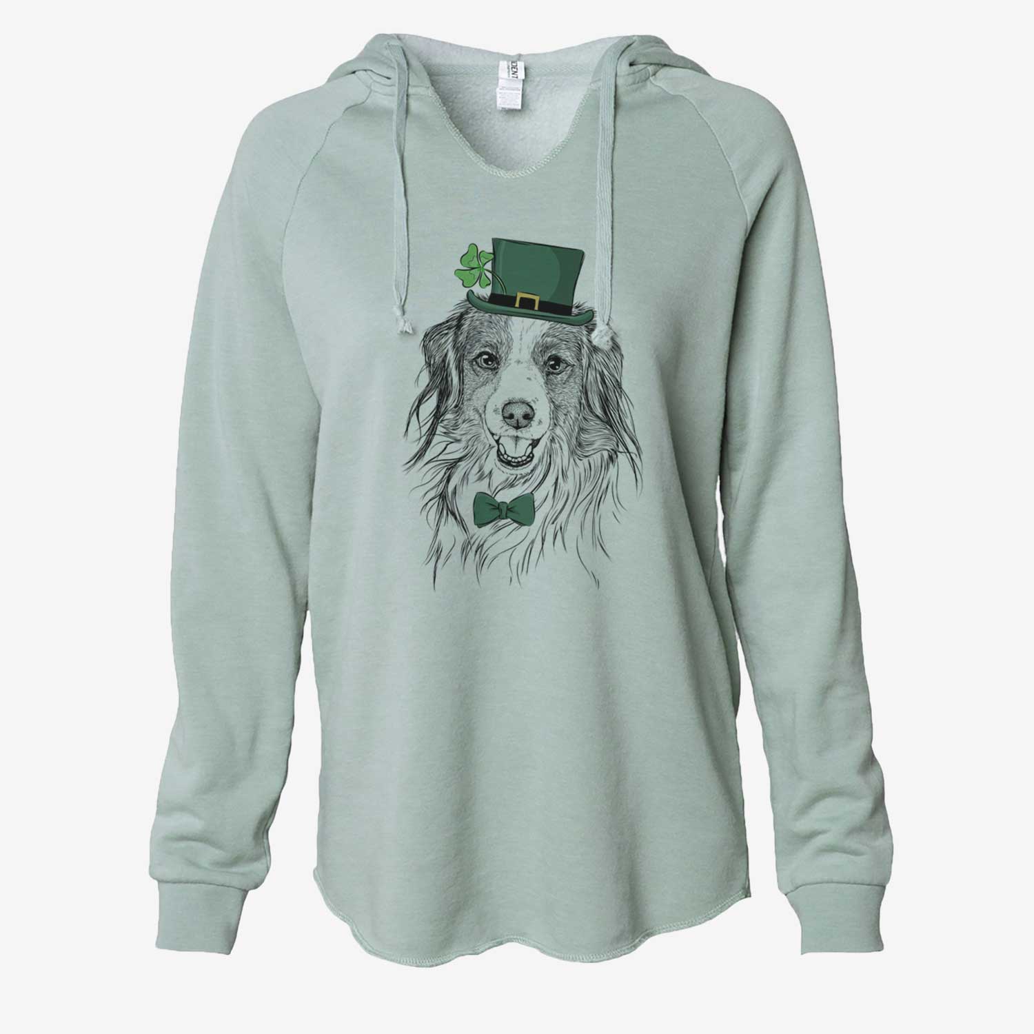 St. Patrick's Rutger the Nederlandse Kooikerhondje - Cali Wave Hooded Sweatshirt - Image 6