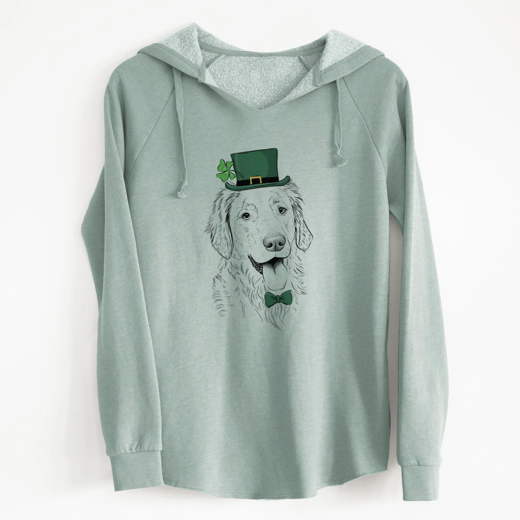 St. Patrick's Semba the Golden Retriever - Cali Wave Hooded Sweatshirt - Image 6