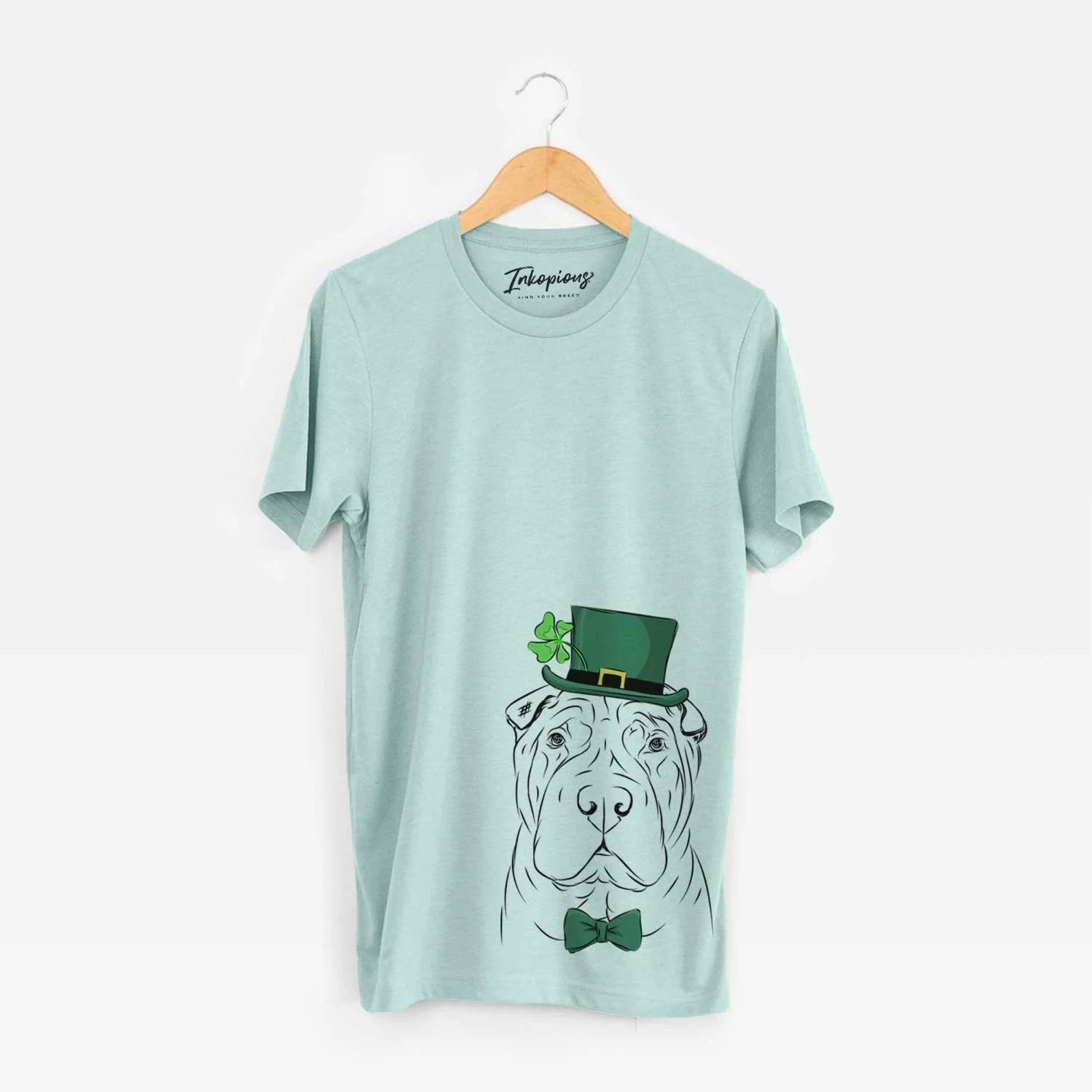 St. Patrick's Sharpy the Shar Pei - Unisex Crewneck - Image 4
