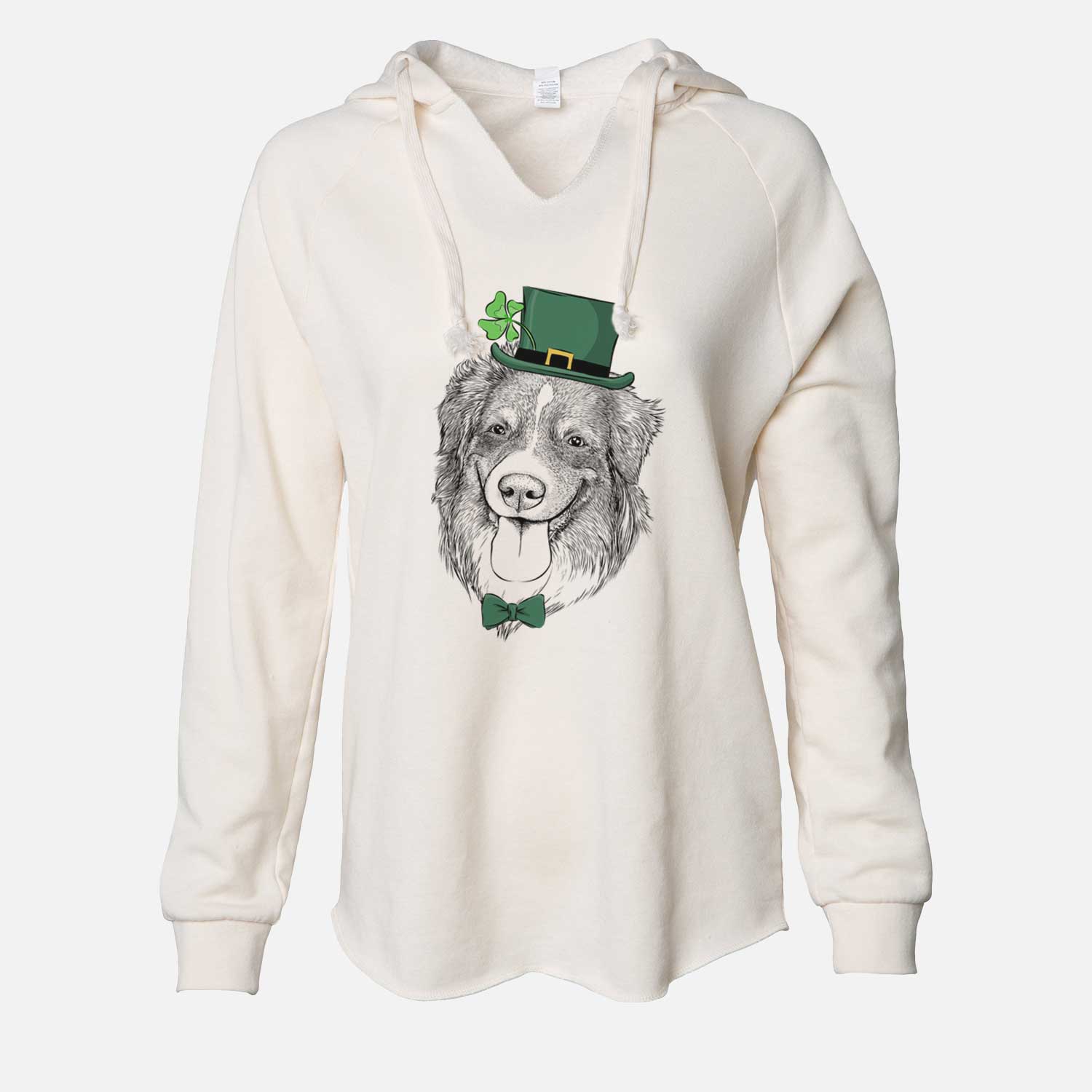 St. Patrick's Siena the Australian Shepherd - Cali Wave Hooded Sweatshirt - Image 7