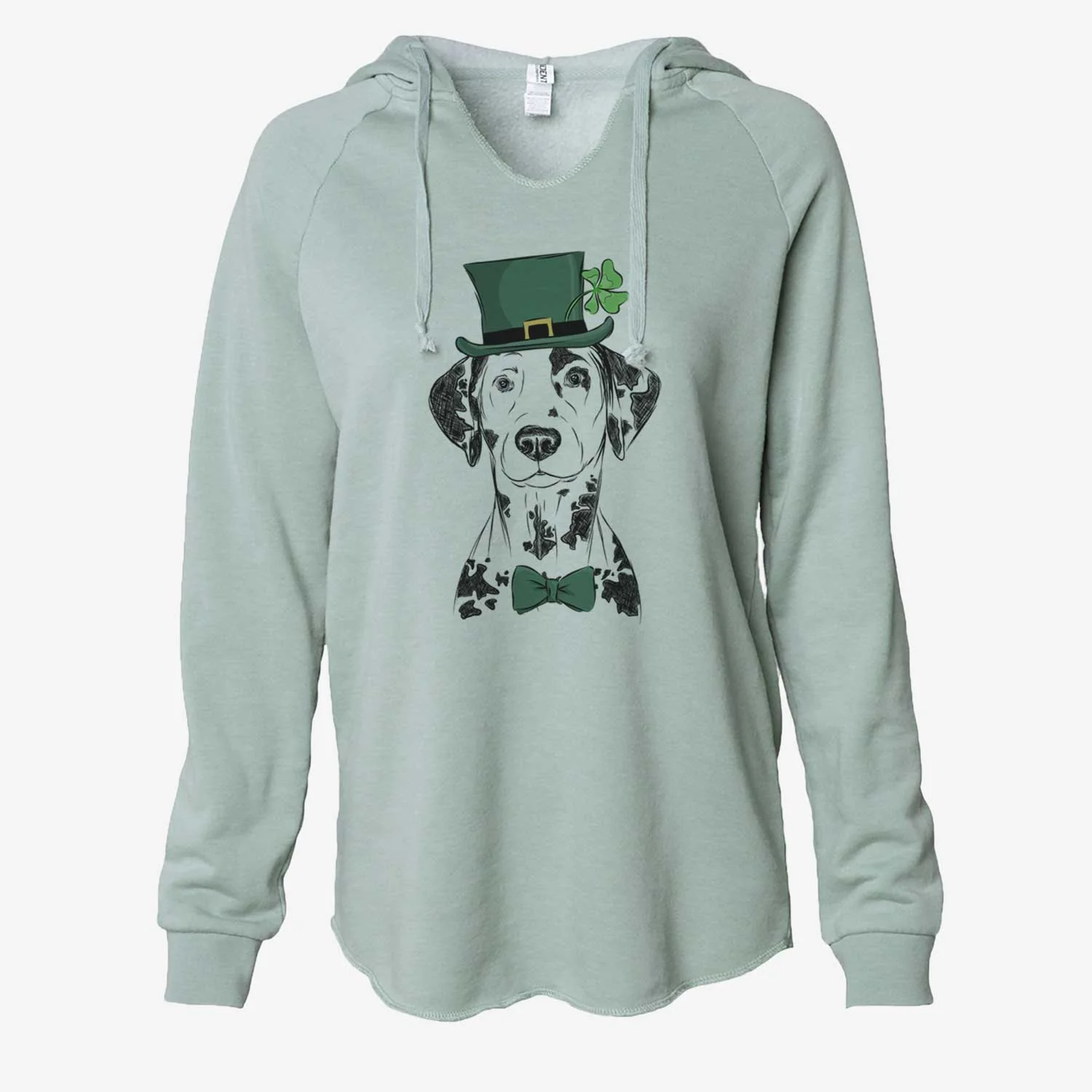 St. Patrick's Spot the Dalmatian - Cali Wave Hooded Sweatshirt - Image 6