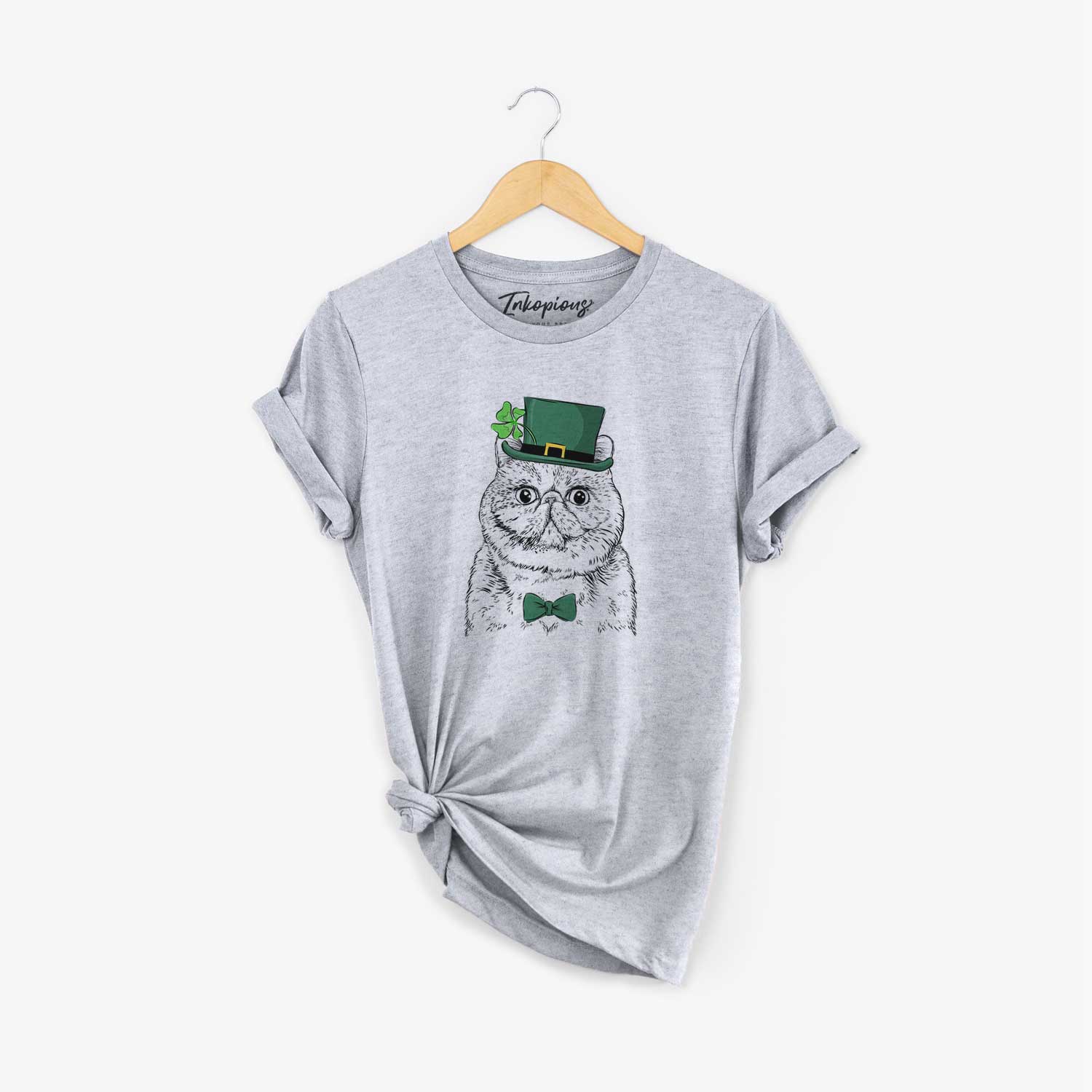 St. Patrick's Squish the Exotic Shorthair Cat - Unisex Crewneck - Image 5