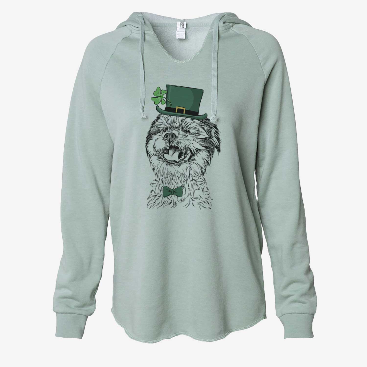 St. Patrick's Sugar the Malshi - Cali Wave Hooded Sweatshirt - Image 6