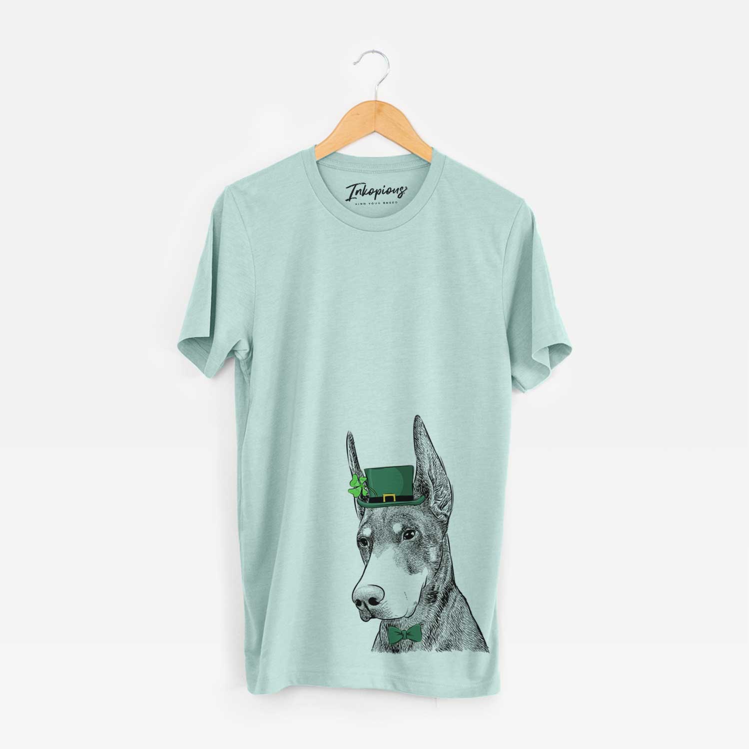 St. Patrick's Sunny the Doberman Pinscher - Unisex Crewneck - Image 4