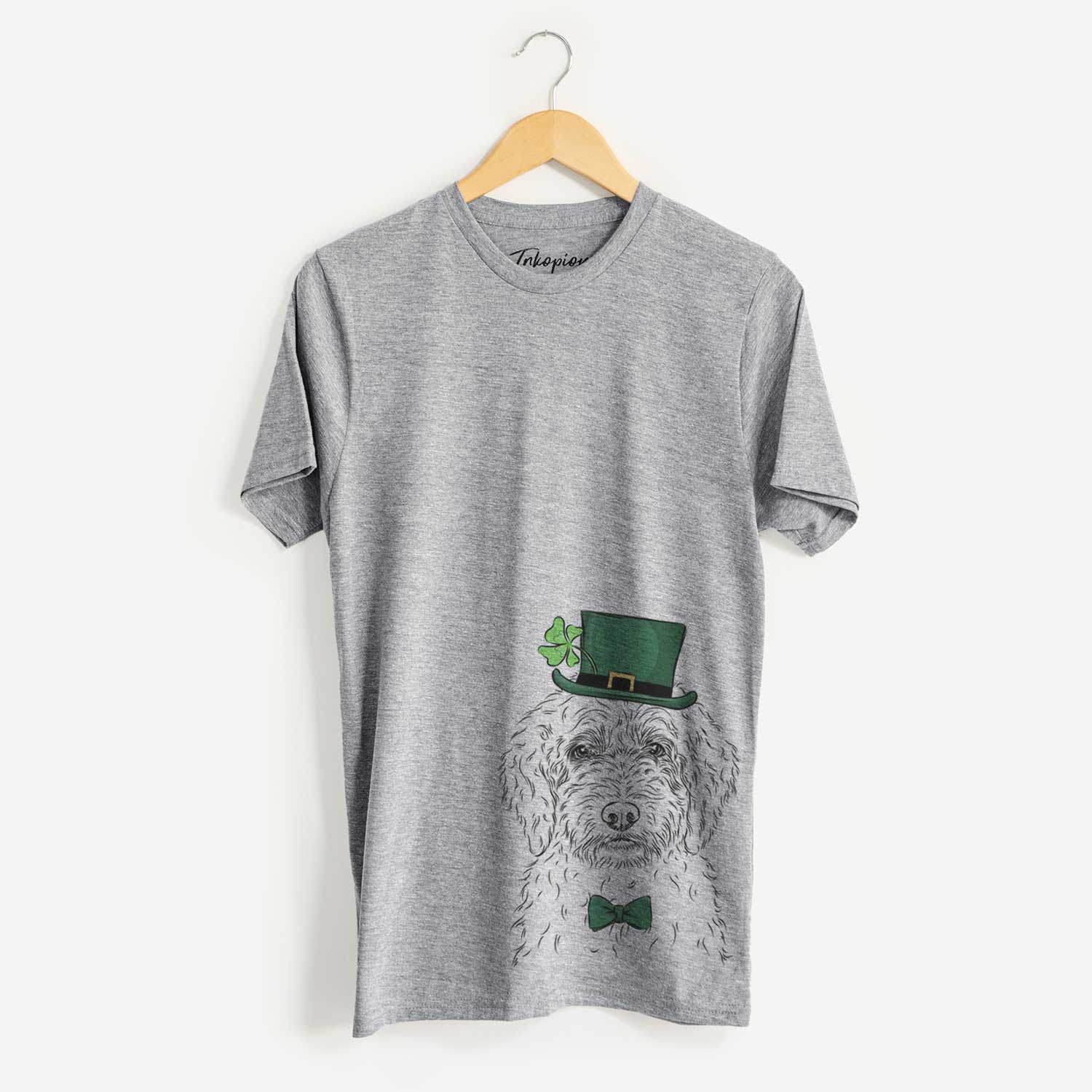 St. Patrick's Teddy the Labradoodle - Unisex Crewneck - Image 2
