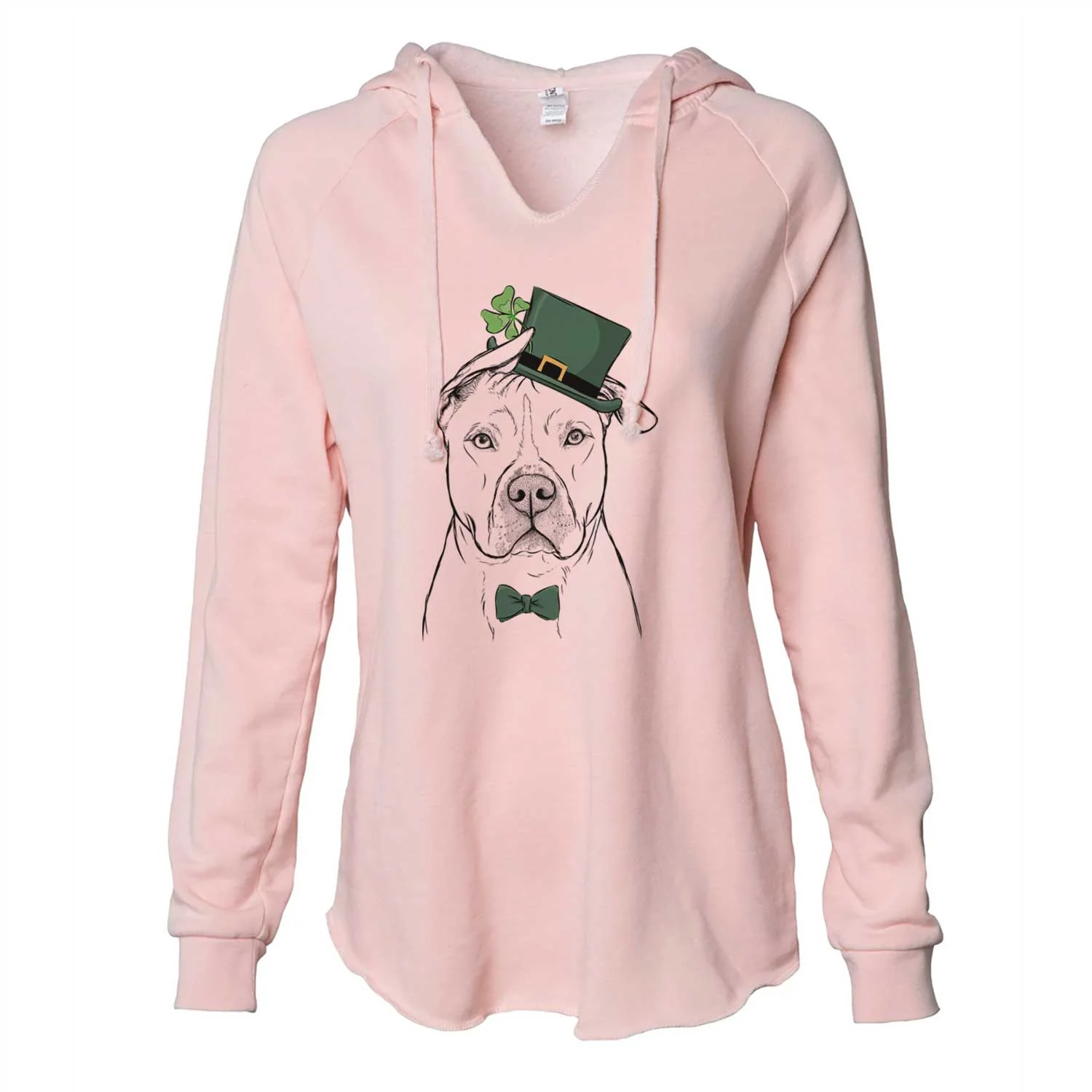 St. Patrick's Teddy Jam the Pitbull - Cali Wave Hooded Sweatshirt - Image 4