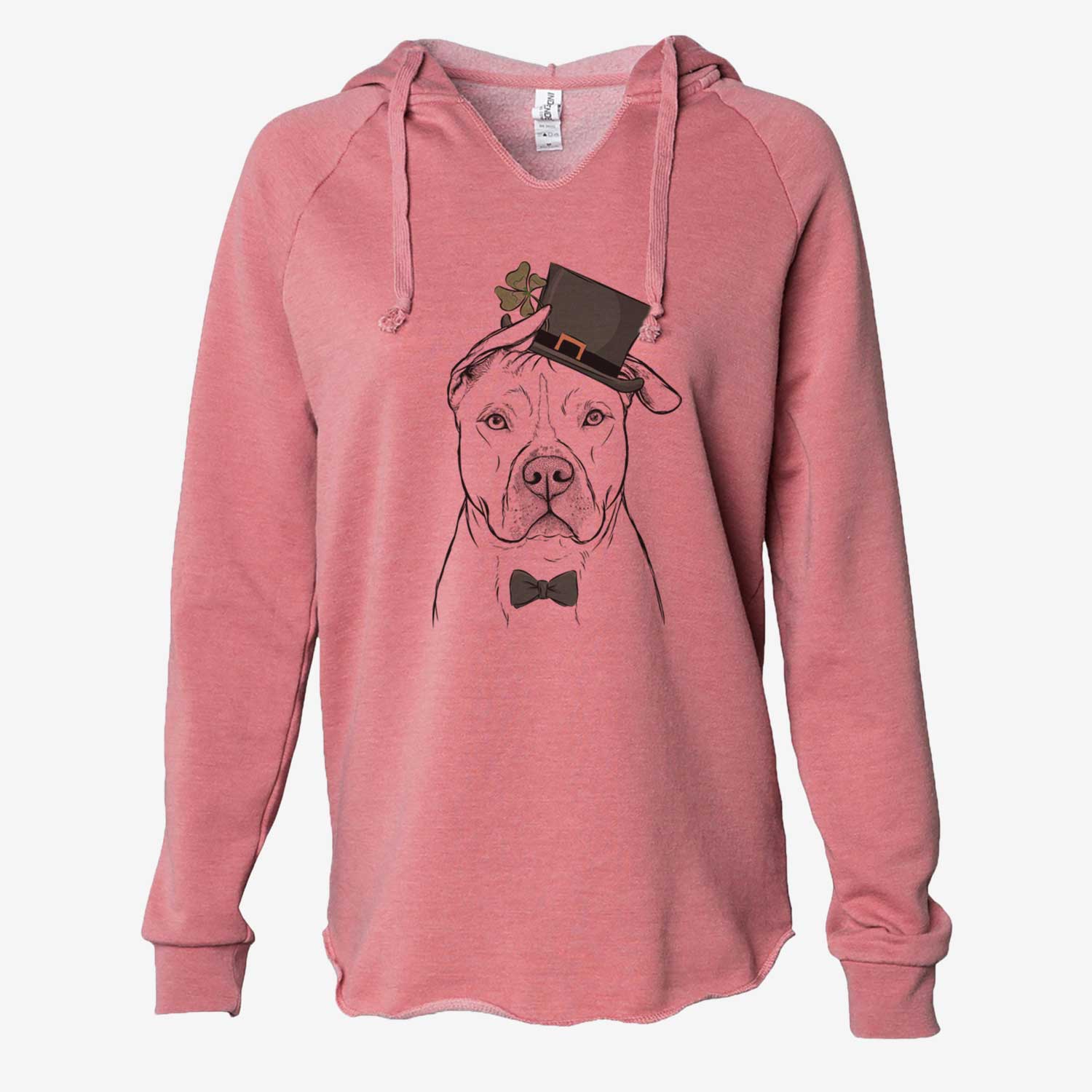 St. Patrick's Teddy Jam the Pitbull - Cali Wave Hooded Sweatshirt - Image 5