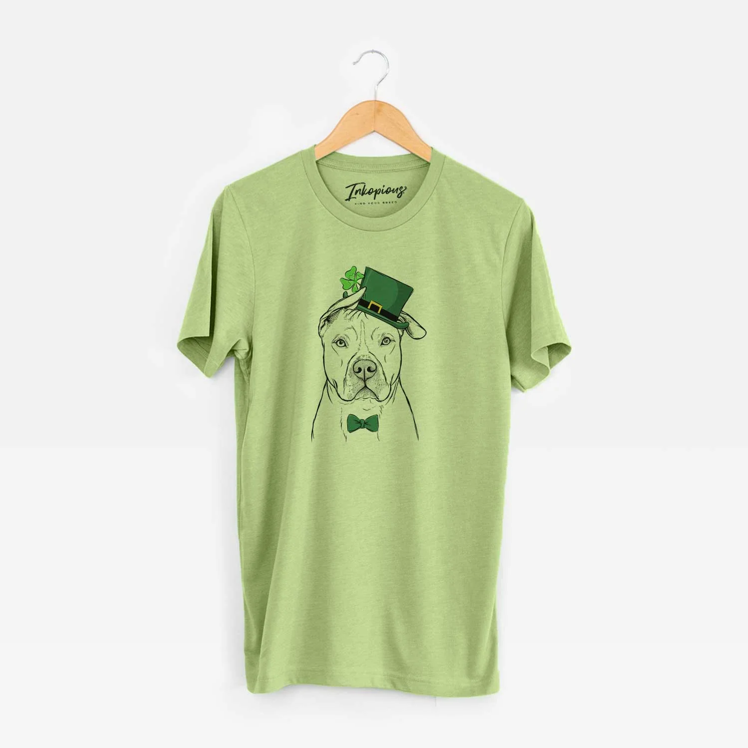 St. Patrick's Teddy Jam the Pitbull - Unisex Crewneck - Image 6