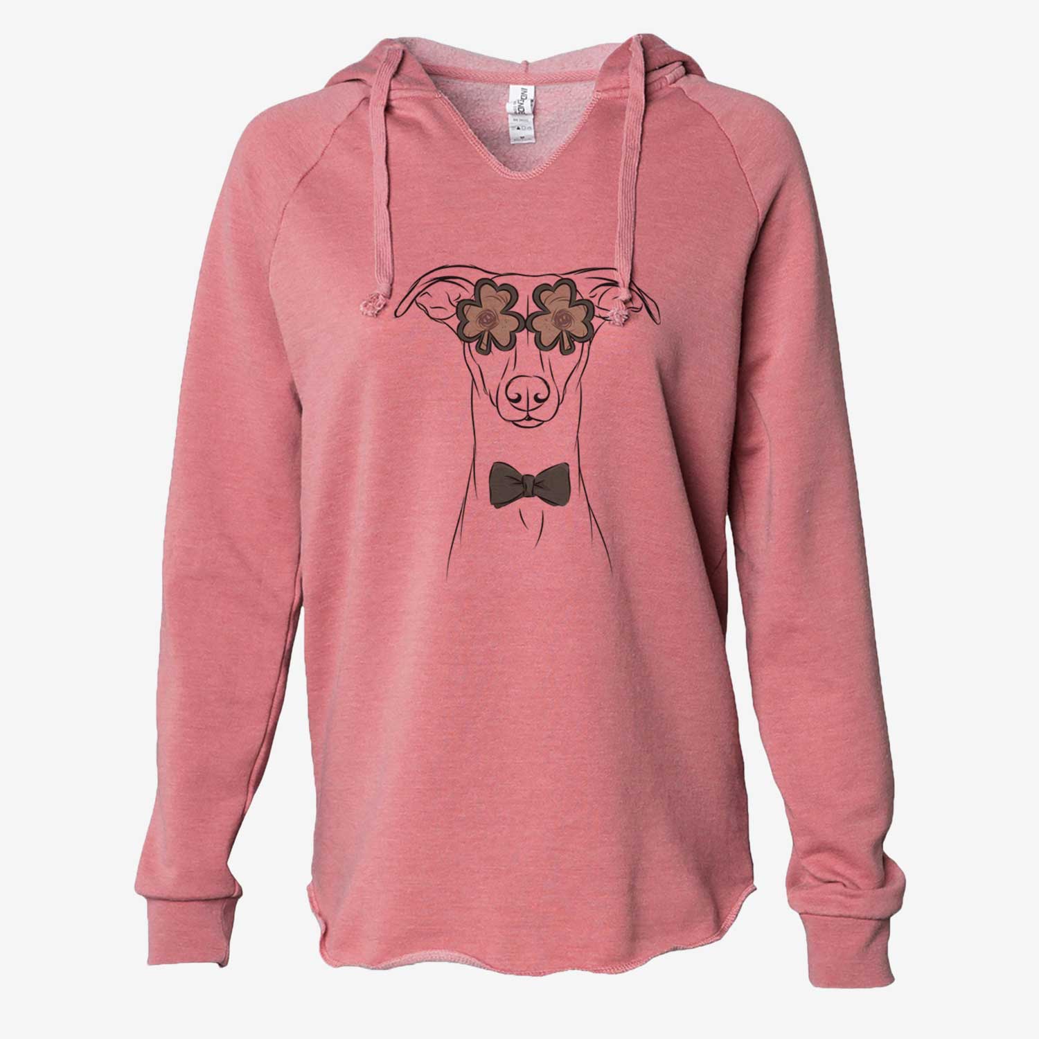 St. Patrick's Wallace the Whippet - Cali Wave Hooded Sweatshirt - Image 5