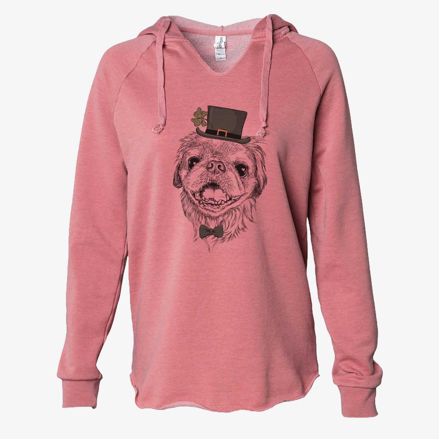 St. Patrick's Wally the Pekingese - Cali Wave Hooded Sweatshirt - Image 5