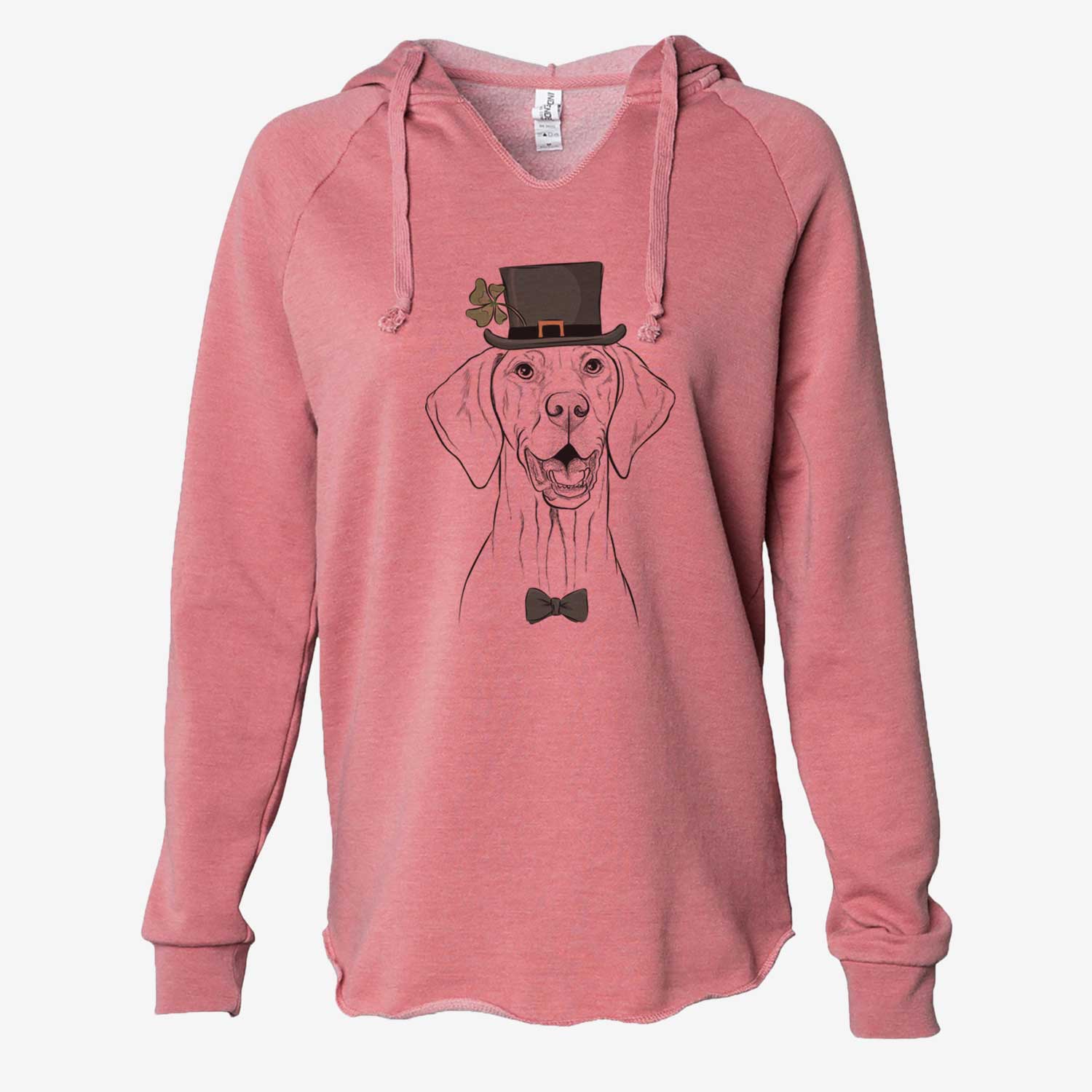 St. Patrick's Wesley the Vizsla - Cali Wave Hooded Sweatshirt - Image 5