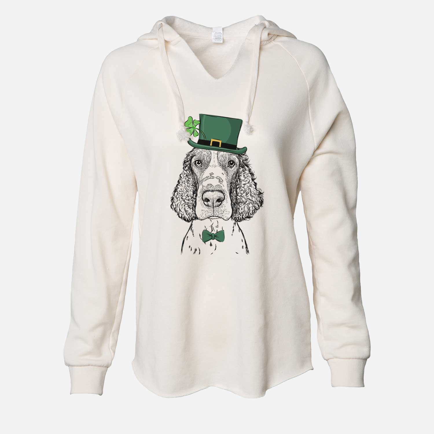 St. Patrick's Wilbur the English Springer Spaniel - Cali Wave Hooded Sweatshirt - Image 7