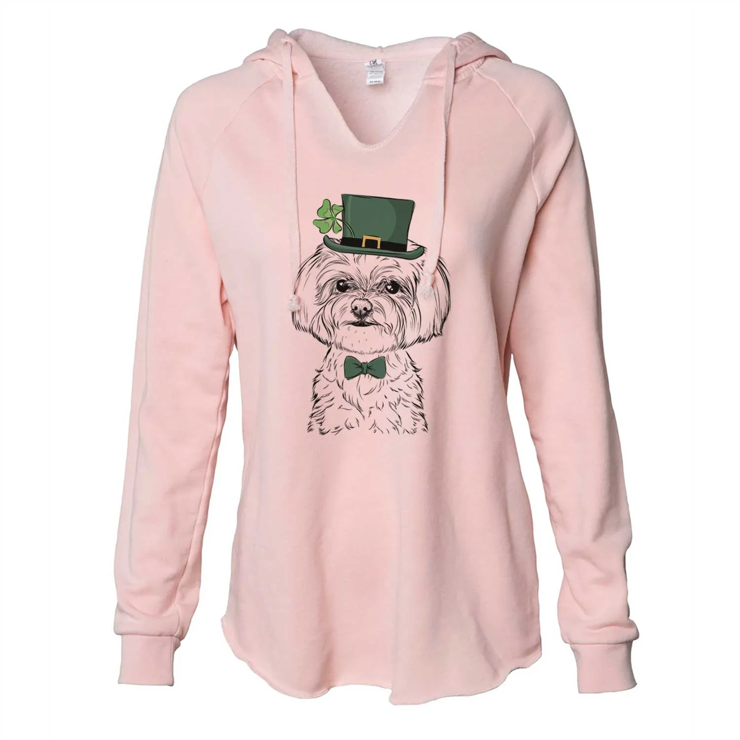 St. Patrick's Willow the Maltese - Cali Wave Hooded Sweatshirt - Image 4