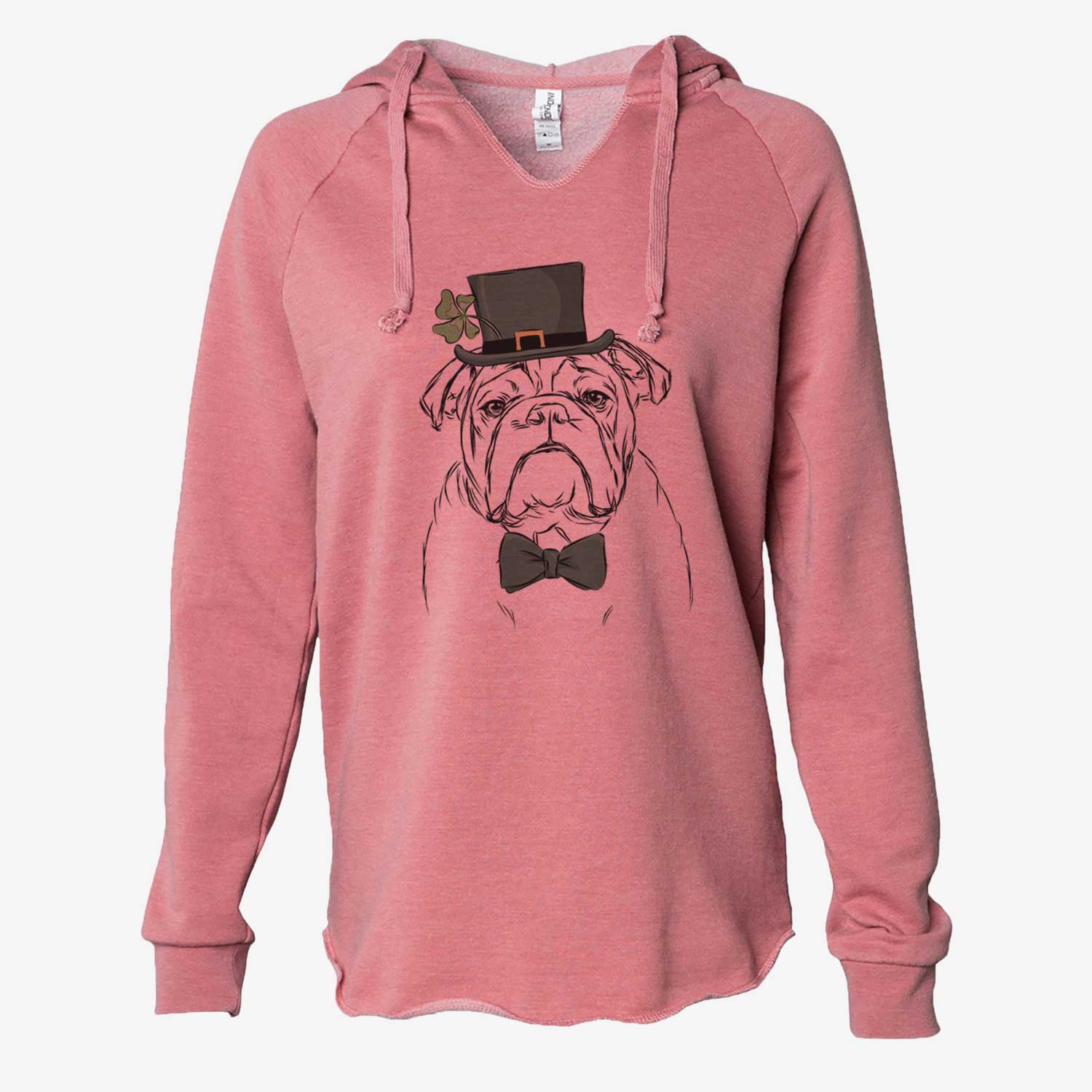 St. Patrick's Winston the English Bulldog - Cali Wave Hooded Sweatshirt - Image 5