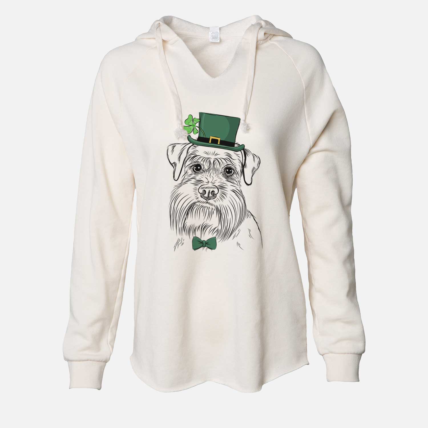 St. Patrick's Wrigley the Schnauzer - Cali Wave Hooded Sweatshirt - Image 7
