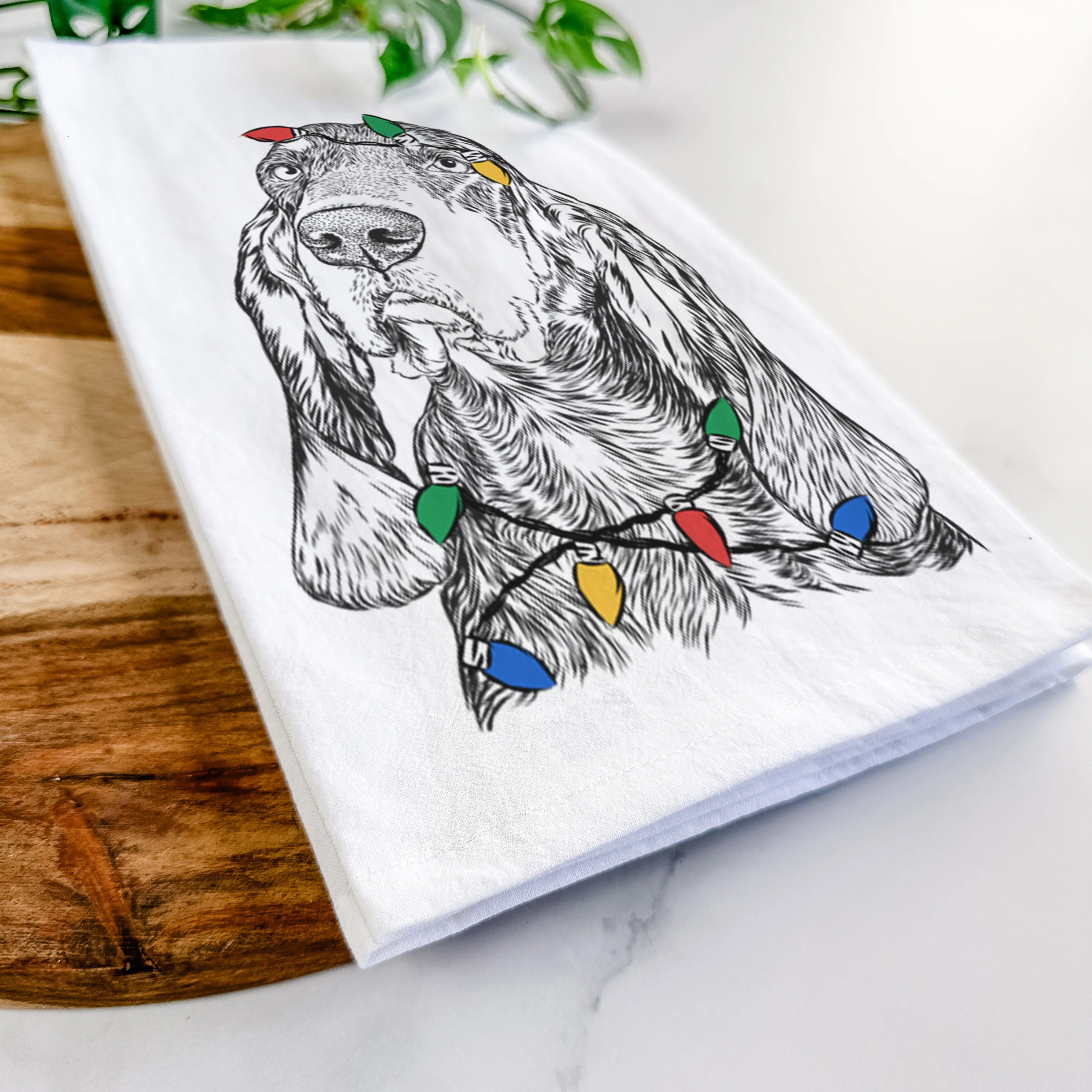 Stu the Black and Tan Coonhound Tea Towel - Image 10