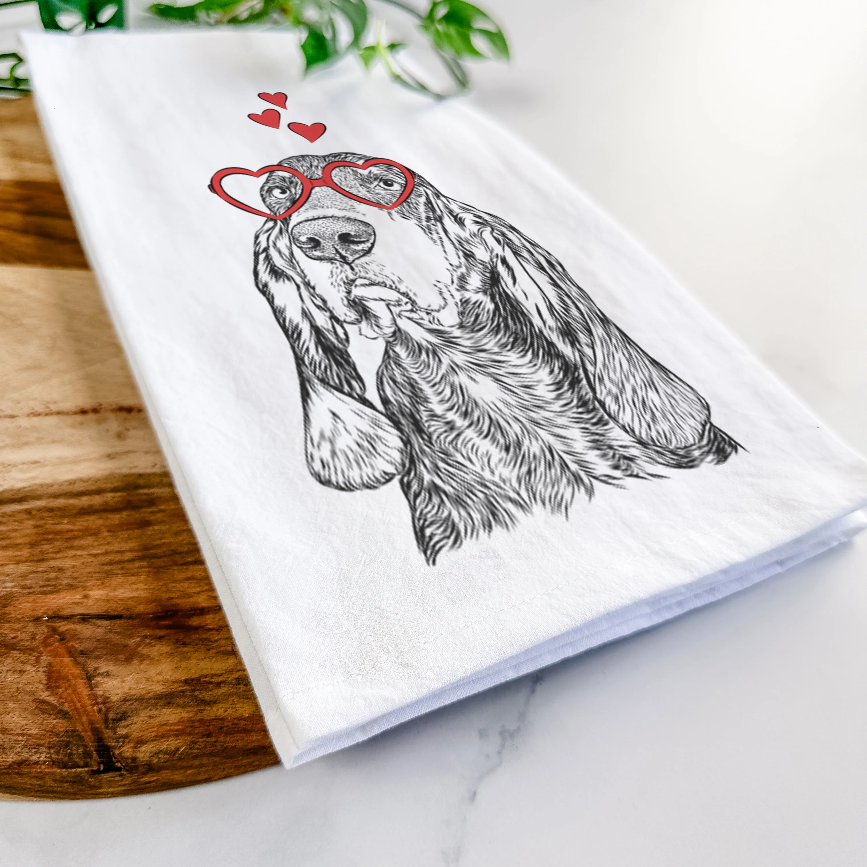 Stu the Black and Tan Coonhound Tea Towel - Image 7