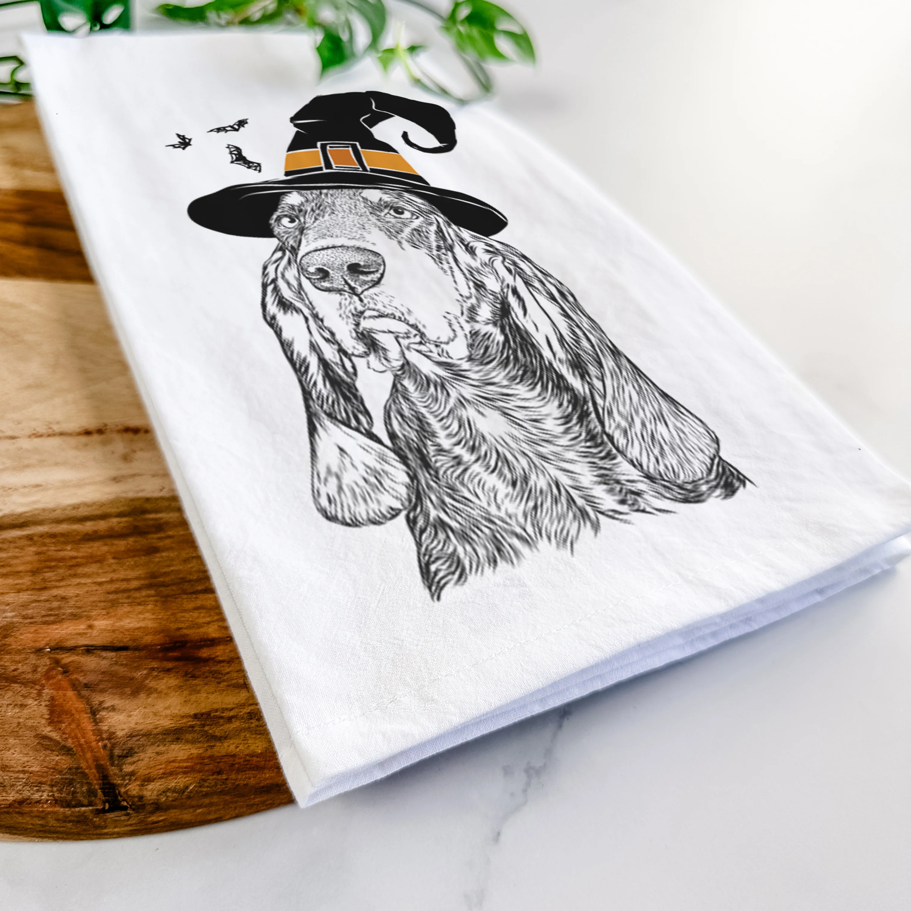 Stu the Black and Tan Coonhound Tea Towel - Image 8