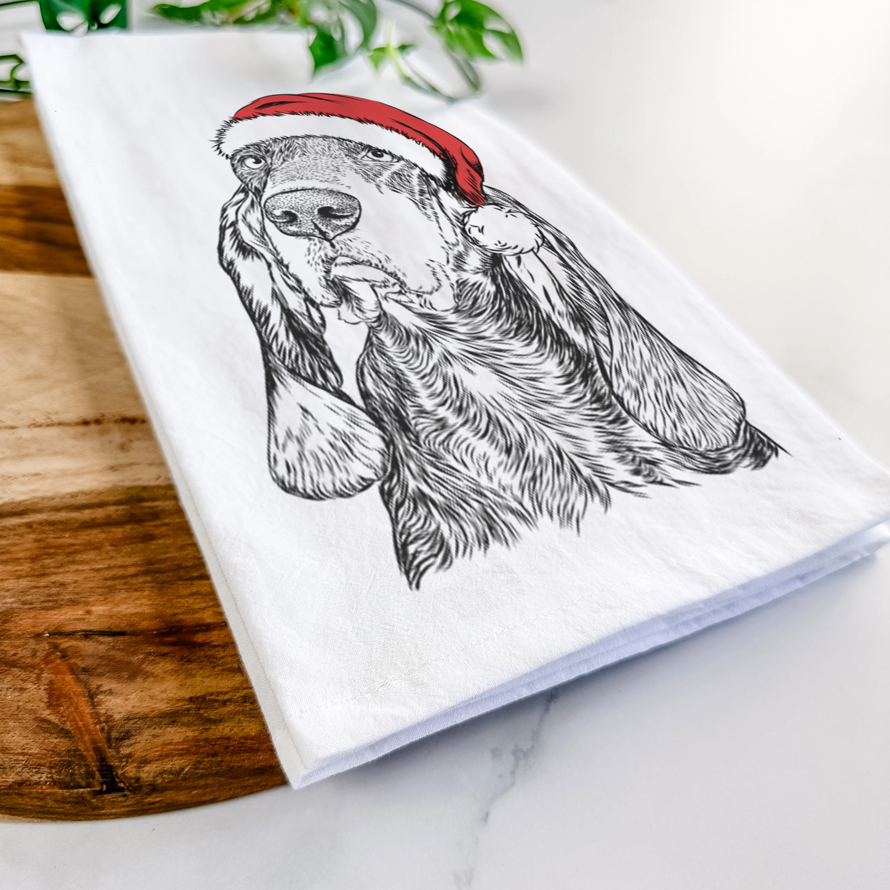 Stu the Black and Tan Coonhound Tea Towel - Image 9
