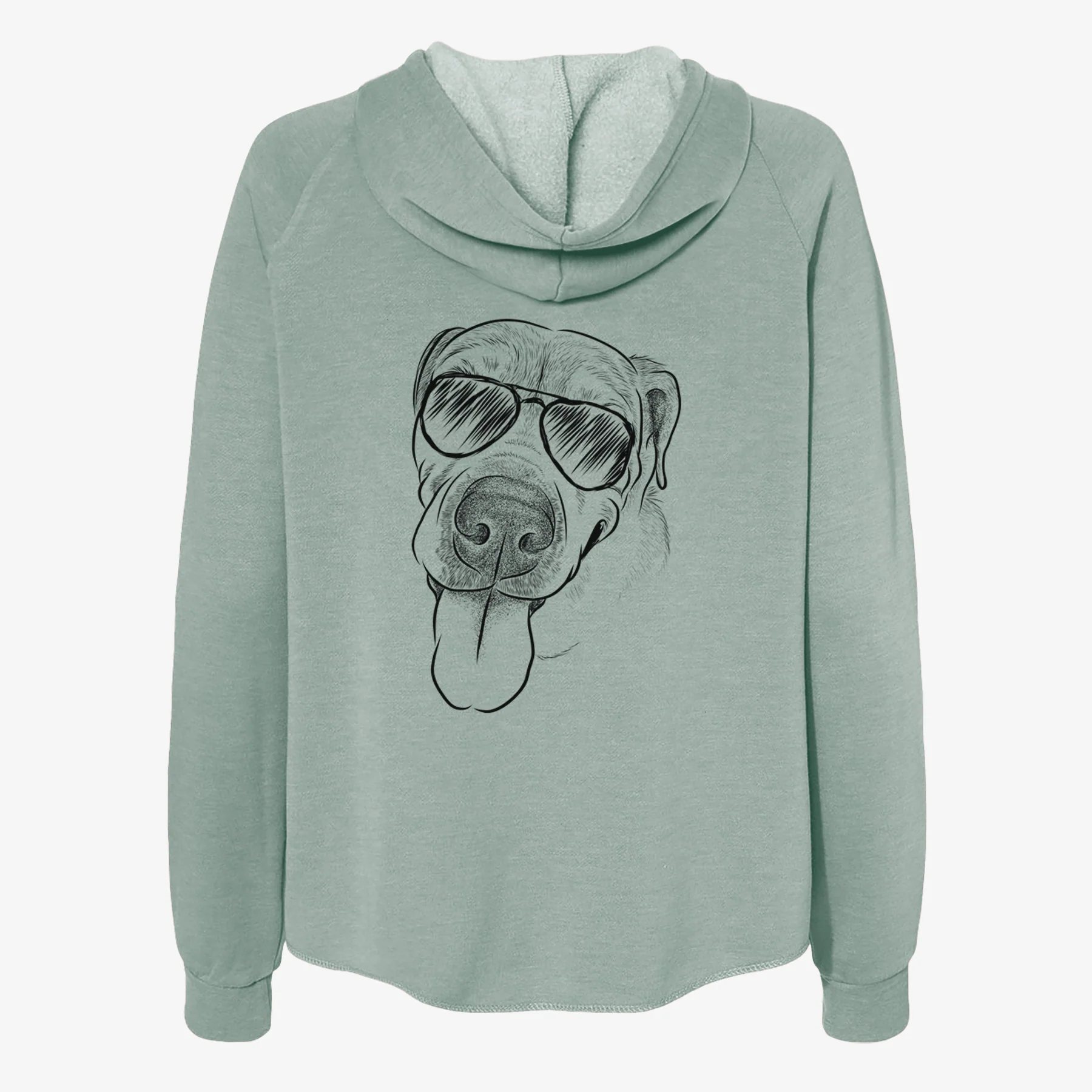 Sugar the Staffordshire Terrier Mix - Women's Cali Wave Zip-Up Sweatshirt - Image 7