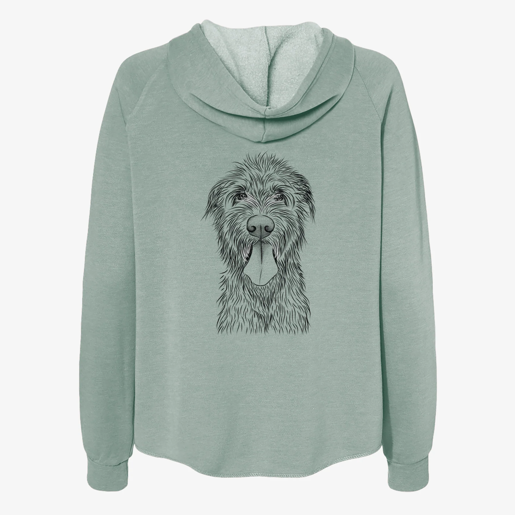 Sullivan the Irish Wolfhound - Women's Cali Wave Zip-Up Sweatshirt - Image 4