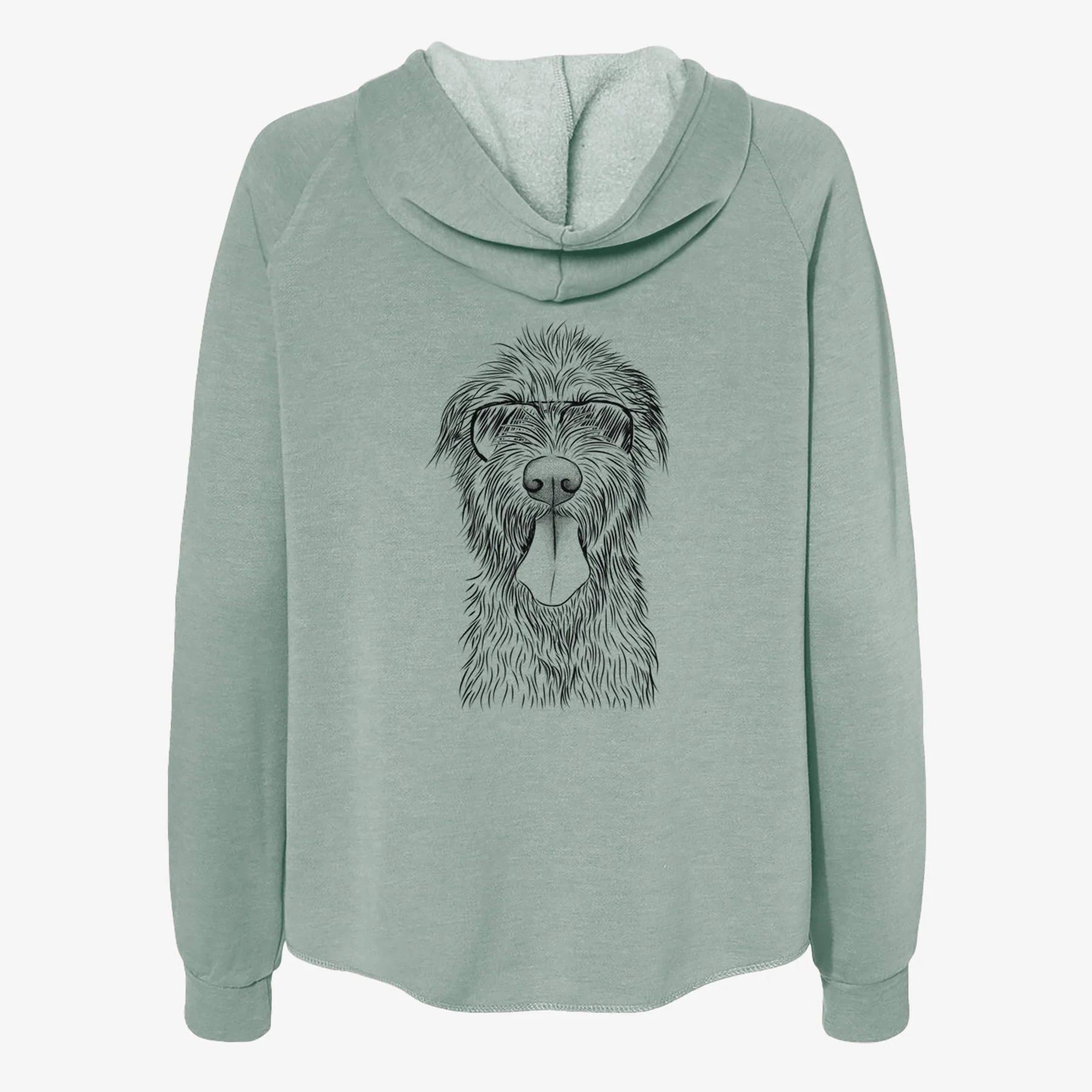 Sullivan the Irish Wolfhound - Women's Cali Wave Zip-Up Sweatshirt - Image 7