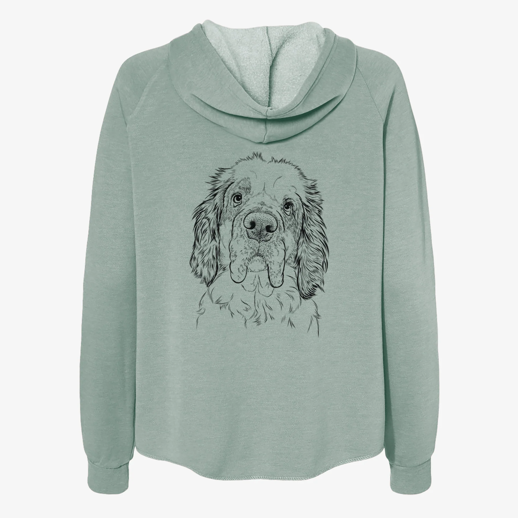 Sully the Clumber Spaniel - Women's Cali Wave Zip-Up Sweatshirt - Image 4