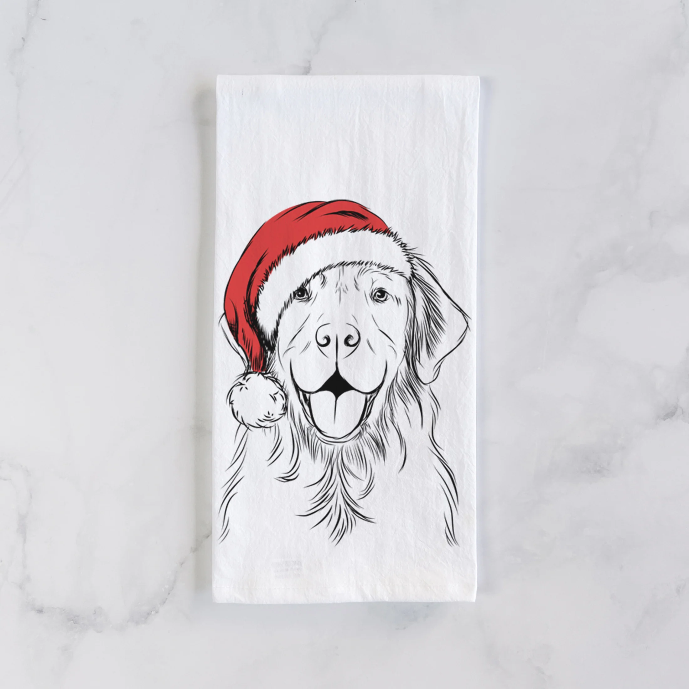 Sunny the Golden Retriever Tea Towel - Image 2